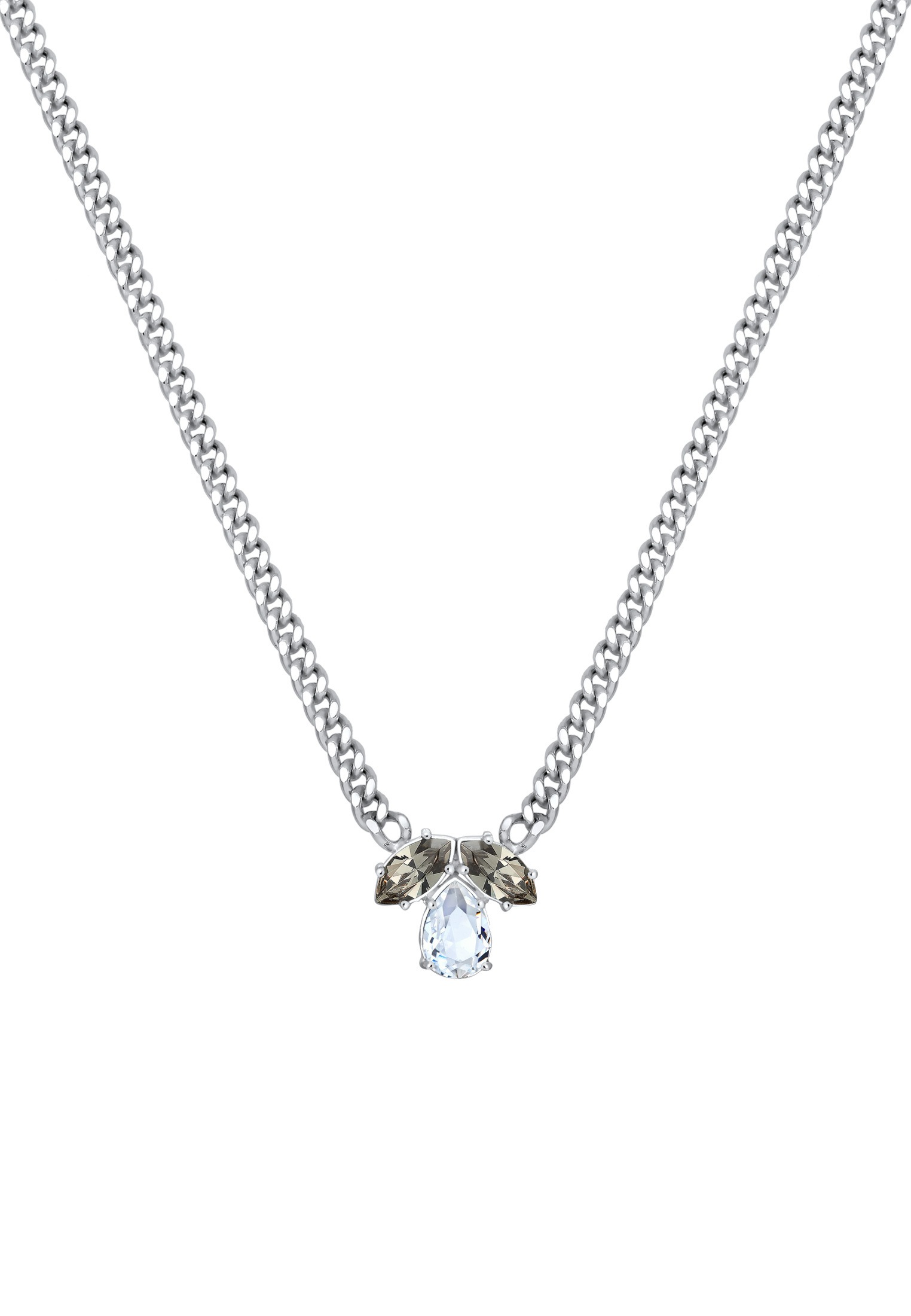 Elli Premium Collierkettchen »Collier Tropfen Kristalle 925 Silber«