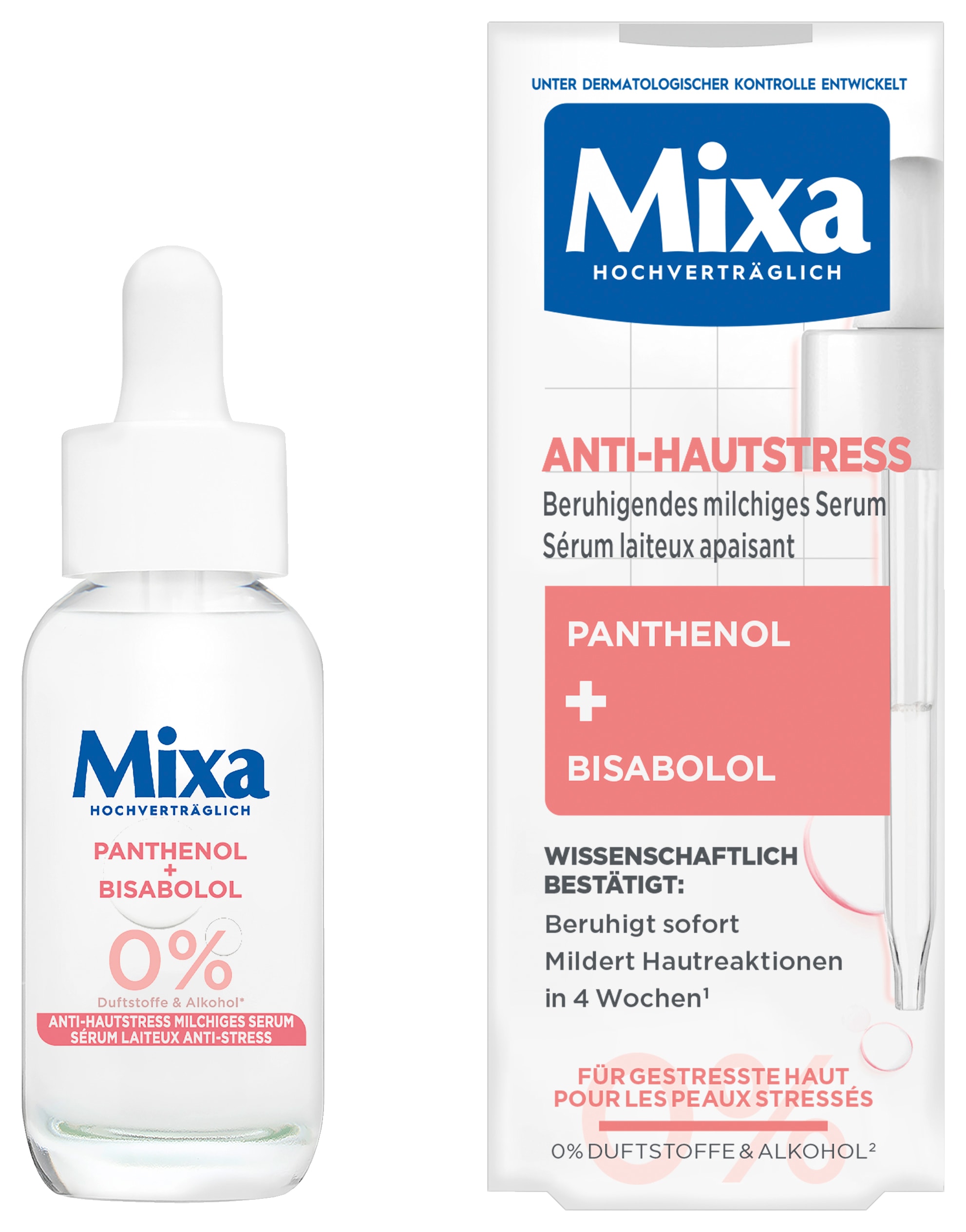 Mixa Gesichtsserum »MIXA ANTI-HAUTSTRESS SERUM« beruhigt sofort, mildert Hautreaktionen