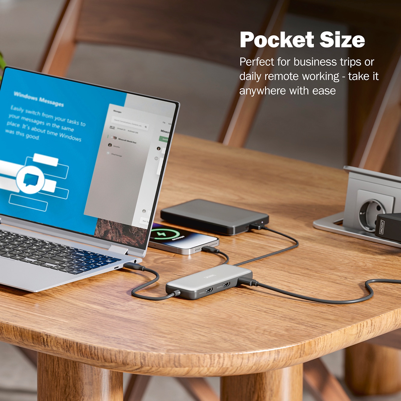 Digitus Laptop-Dockingstation »USB-C Docking Station, 8-Port, HDMI, USB, RJ45, SD«