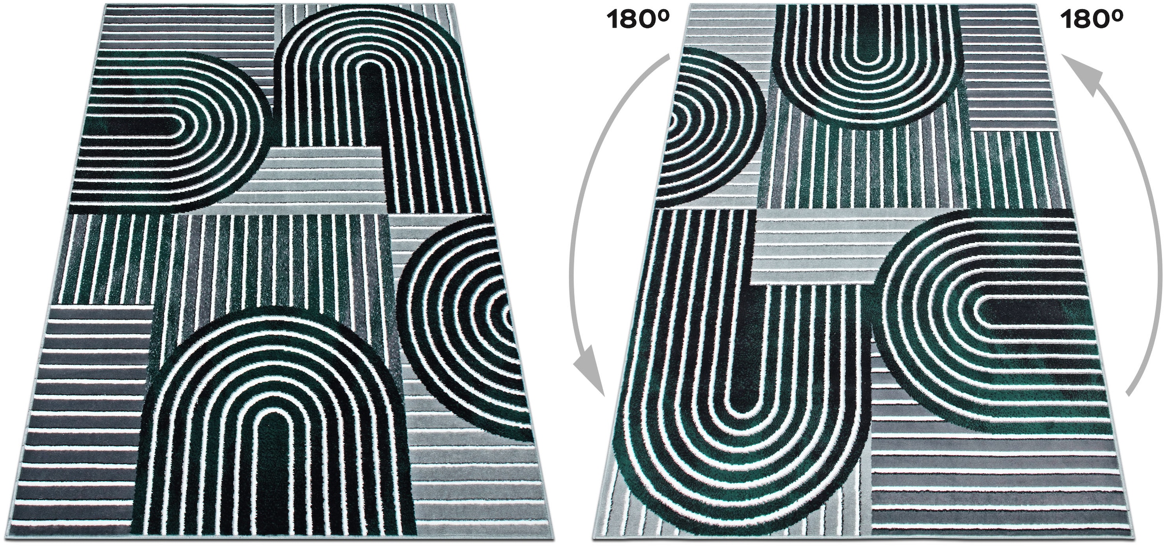 OTTO home Teppich »Lysandra« rechteckig 8 mm Höhe 3D-Effekt, softer Kurzflor, pflegeleicht, leichter Glanz, Scandi-Look