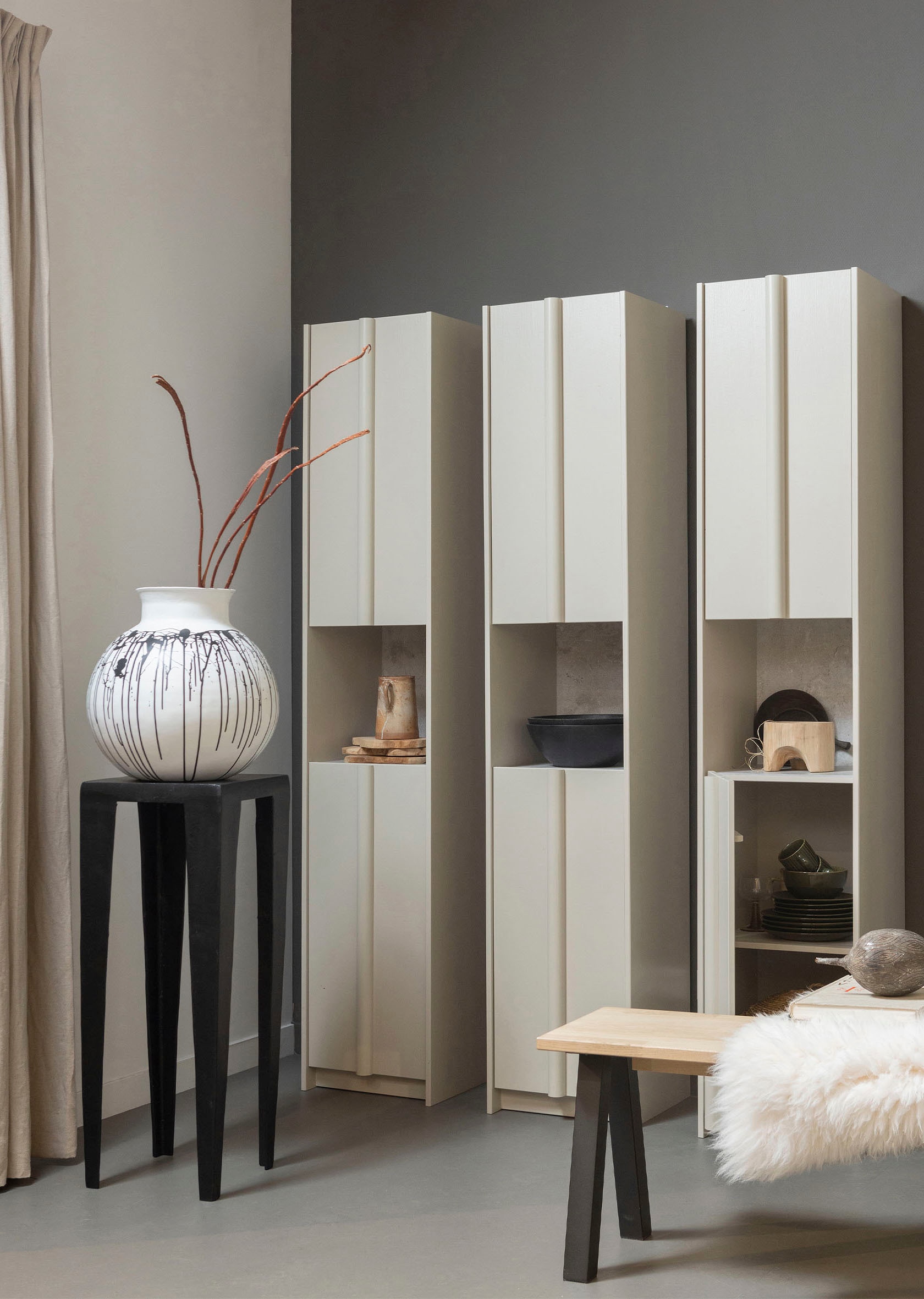 WOOOD Hochschrank »Basu Smalle«, H. 210 cm x B. 40 cm x T. 42 cm