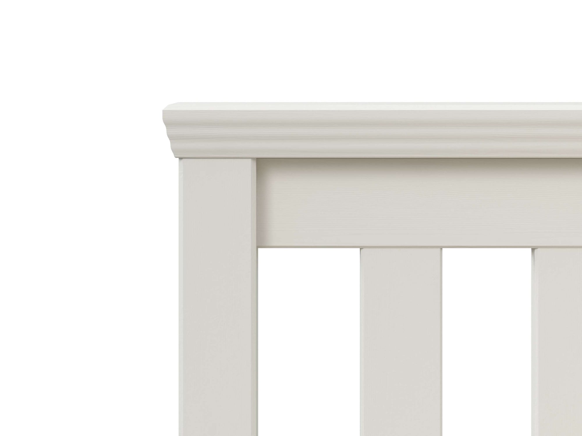 OTTO home Bett »Fredegard, skandinavischer Stil, vielseitig kombinierbar, 2 Breiten« 180er oder 140er Breite,  teilmassiv, Sprossen am Kopfteil, mit Lattenrost, Kassettenoptik