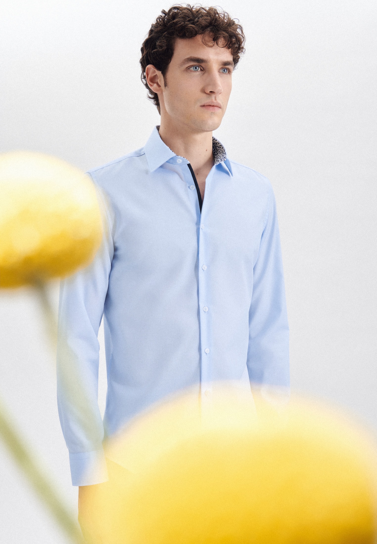 seidensticker Businesshemd »Shaped« Shaped 1/1 Extra lang Kentkragen Uni