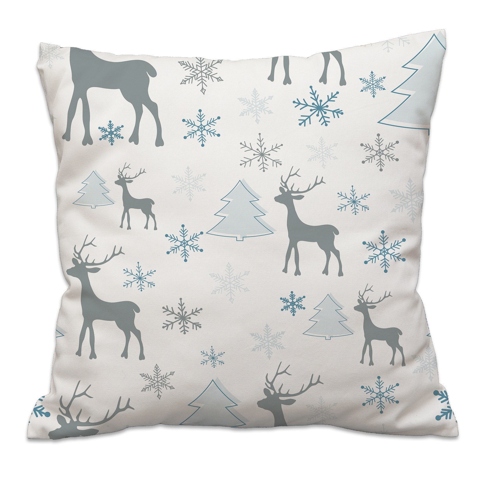 queence Dekokissen »Rehe«, Dekokissen mit HD Premium Druck Weihnachten