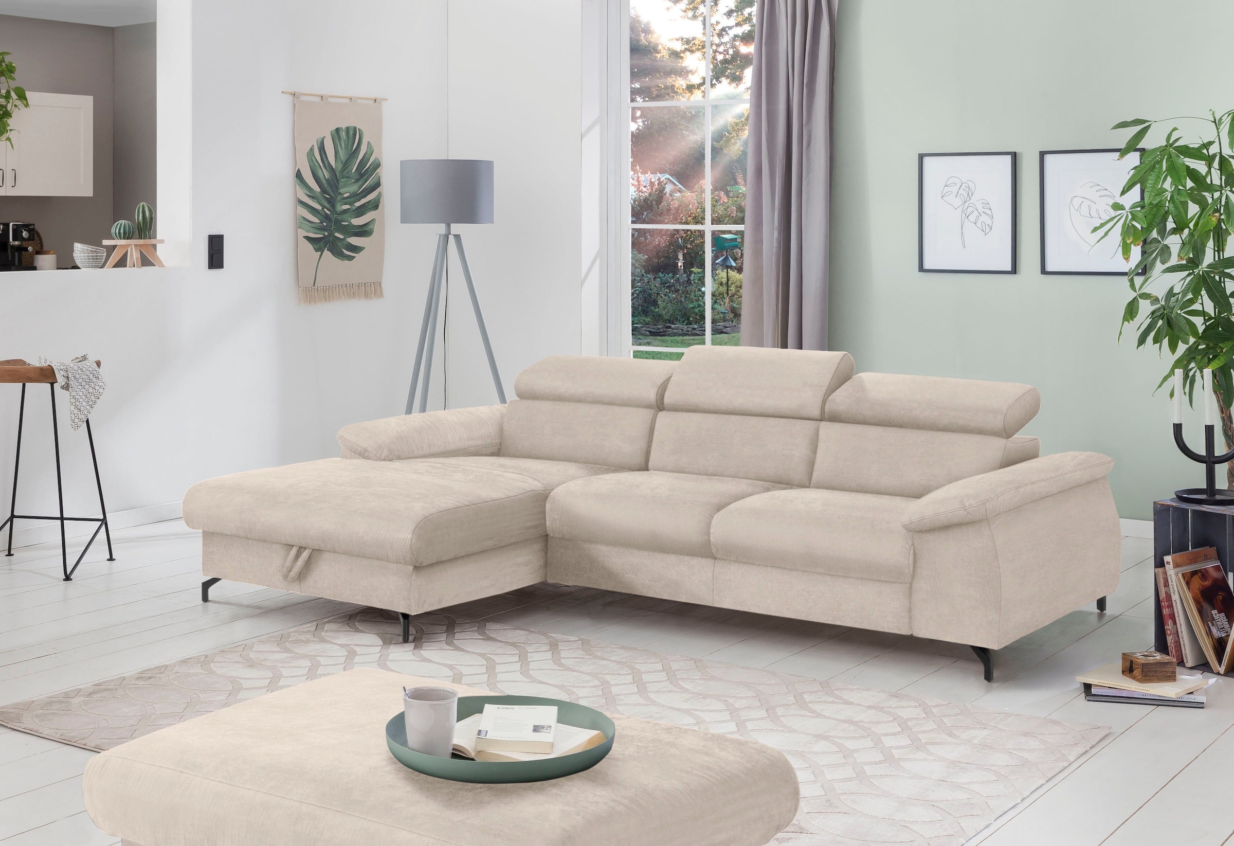COTTA Polstergarnitur »Komaris L-Form«, (Set), Set bestehend aus: Ecksofa m günstig online kaufen
