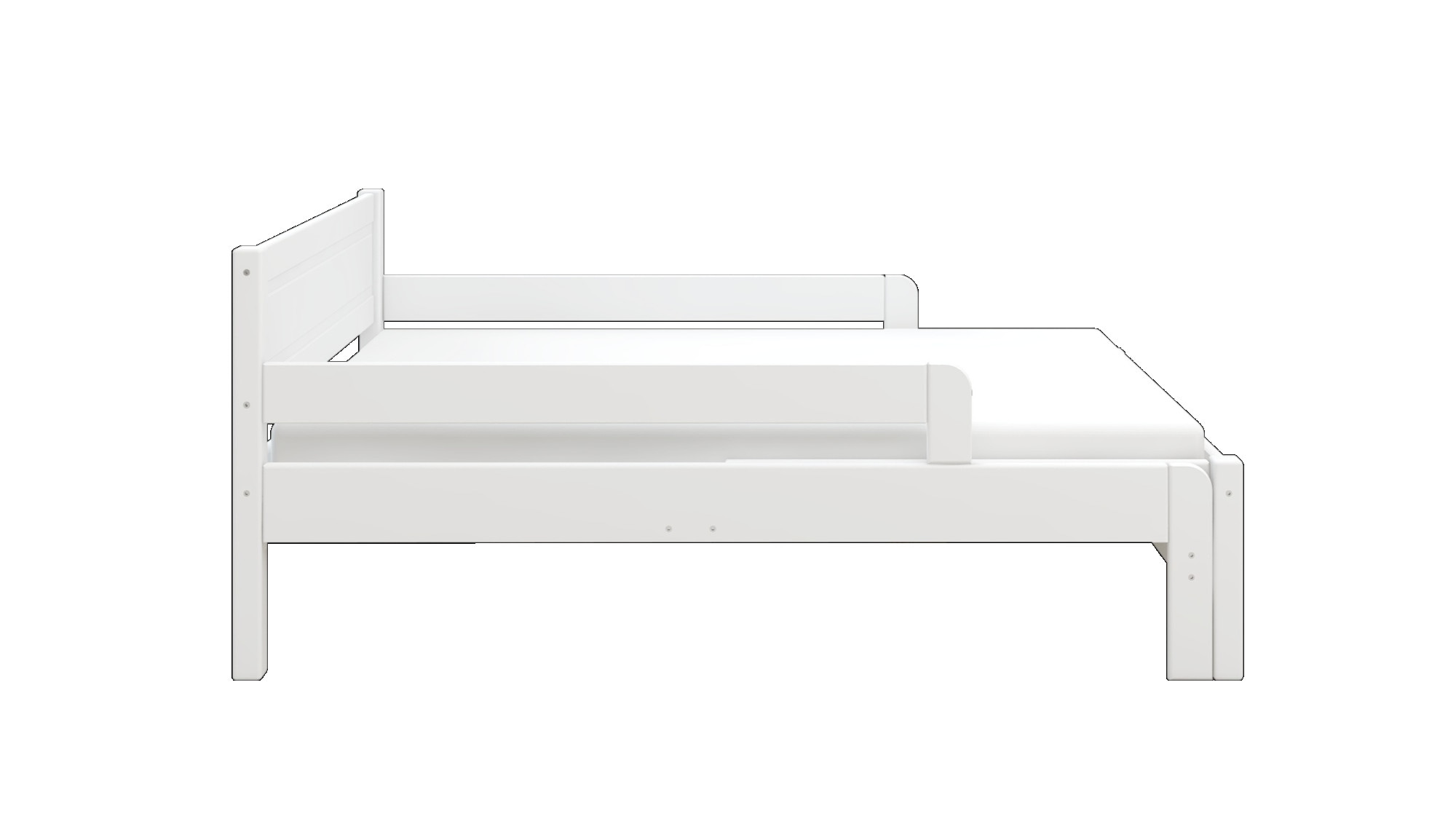 Home affaire Kinderbett »Hero, Massivholzbett, ausziehbar von 140 bis 200 cm, FSC®« 90cm Breite, 140-200cm Liegefläche,  massive Kiefer, mit Lattenrost, zeitlose Optik,  Rausfallschutz