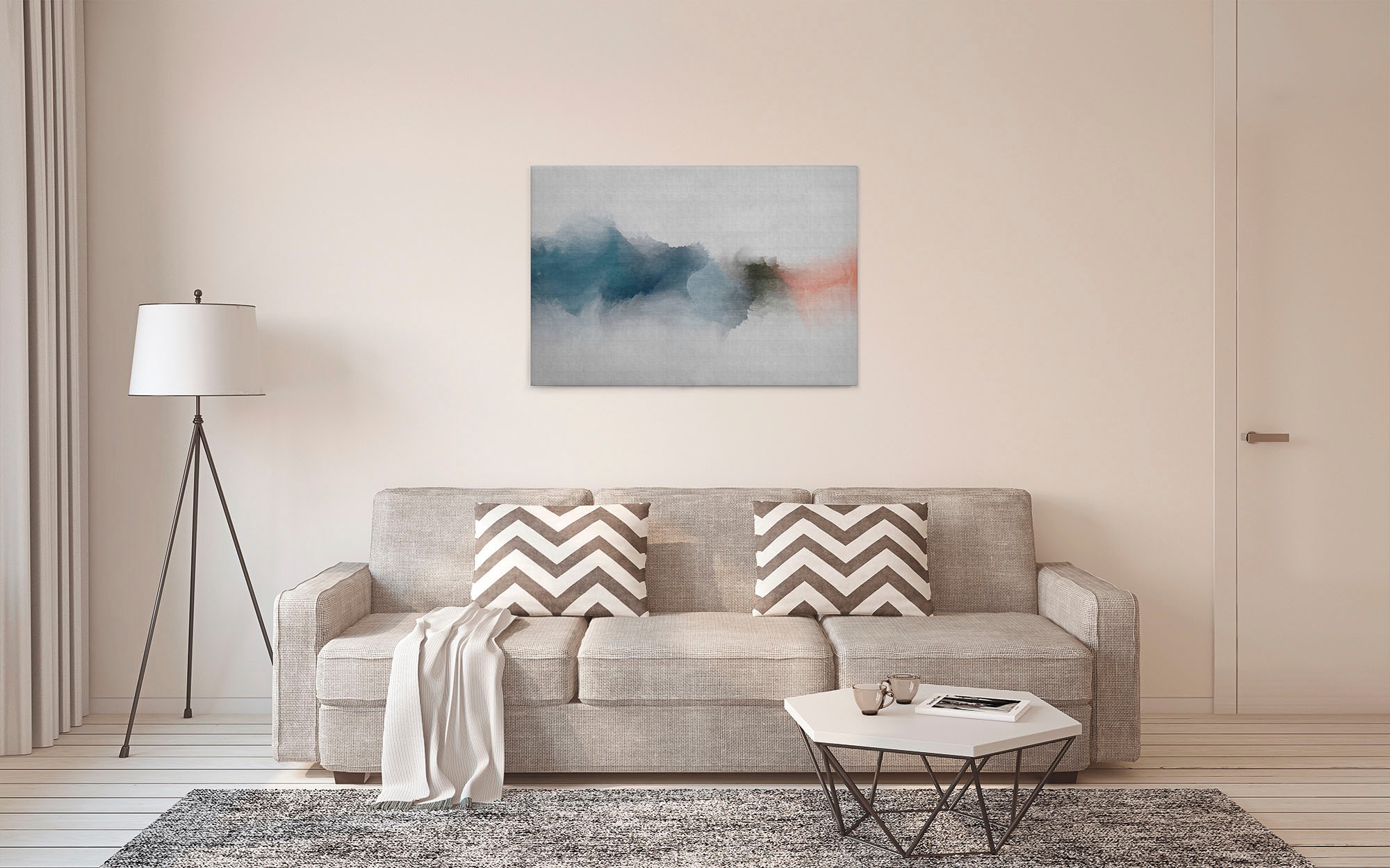 A.S. Création Leinwandbild »daydream«, Kunst-Abstrakt-Kinder, (1 St.), Keilrahmen Bild Farben Grau Bunt Leinwand-Bild Wohnzimmer modern Wand