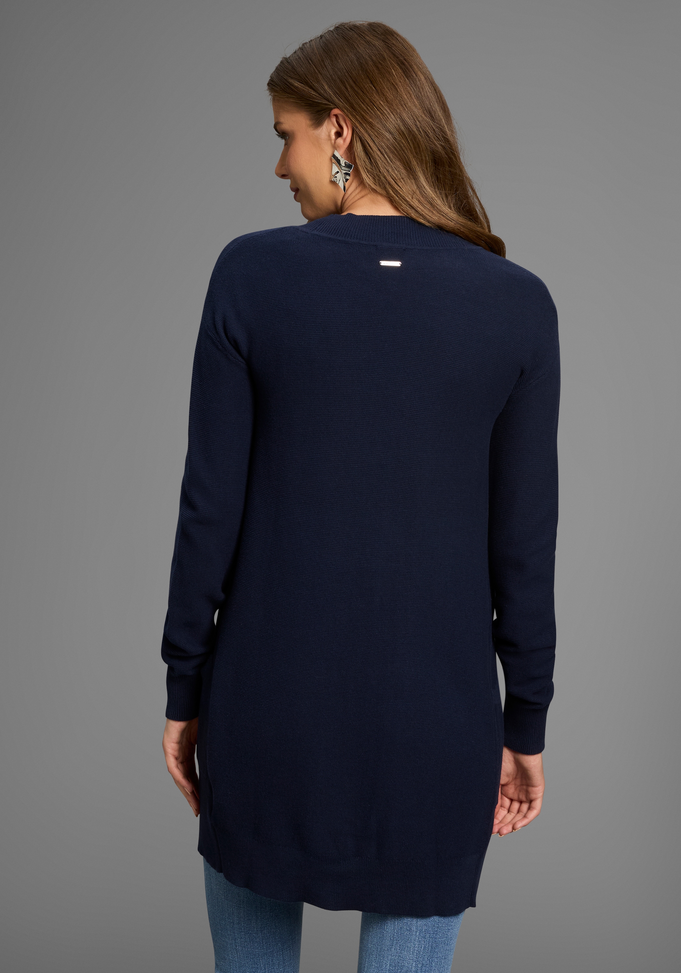 Laura Scott Strickjacke Feinstrick - perfekt für den Übergang im Ottoman Ripp mit Taschen