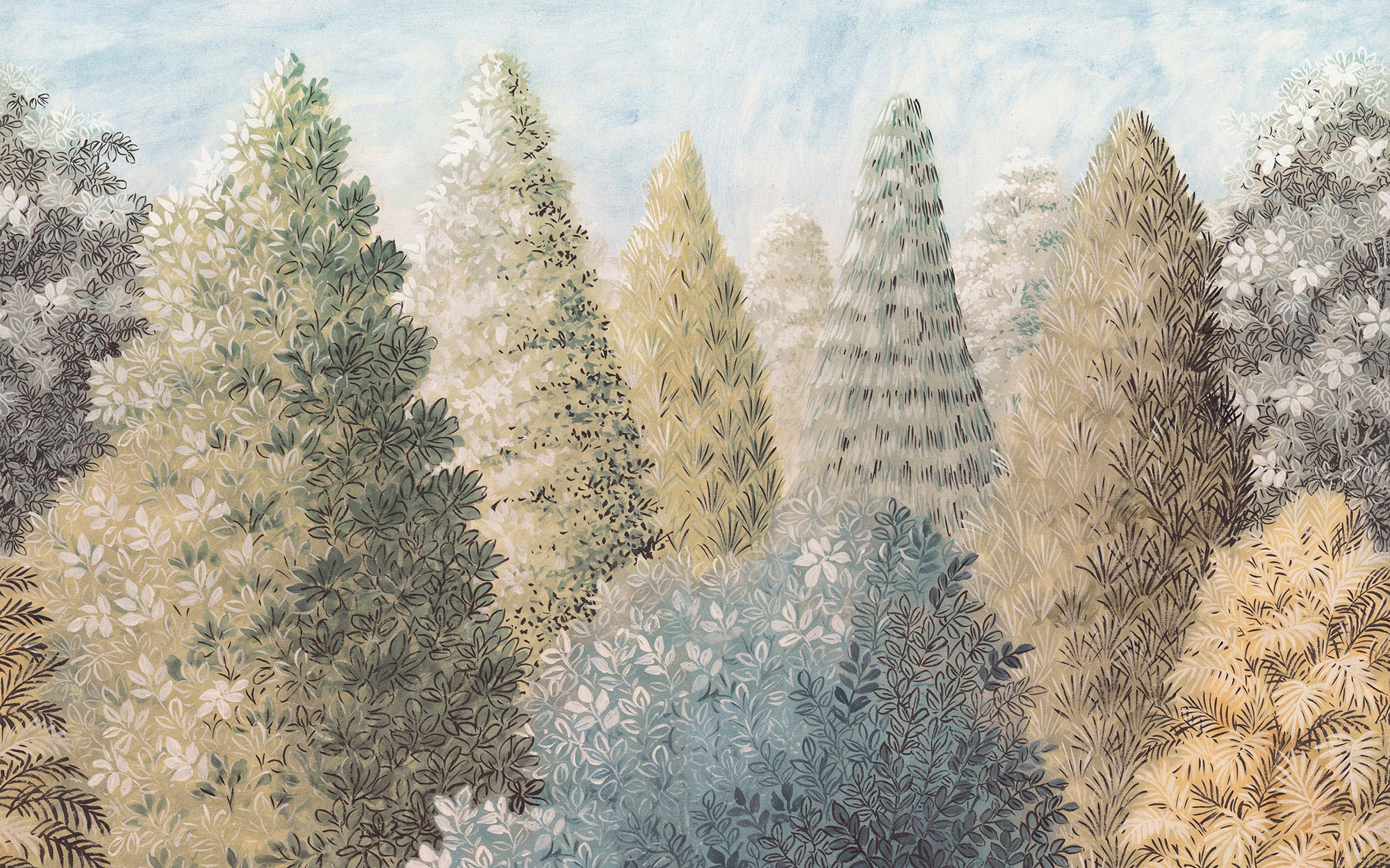 Komar Fototapete »Digitaldruck Vlies - Painted Woods - Größe 400 x 250 cm« günstig online kaufen