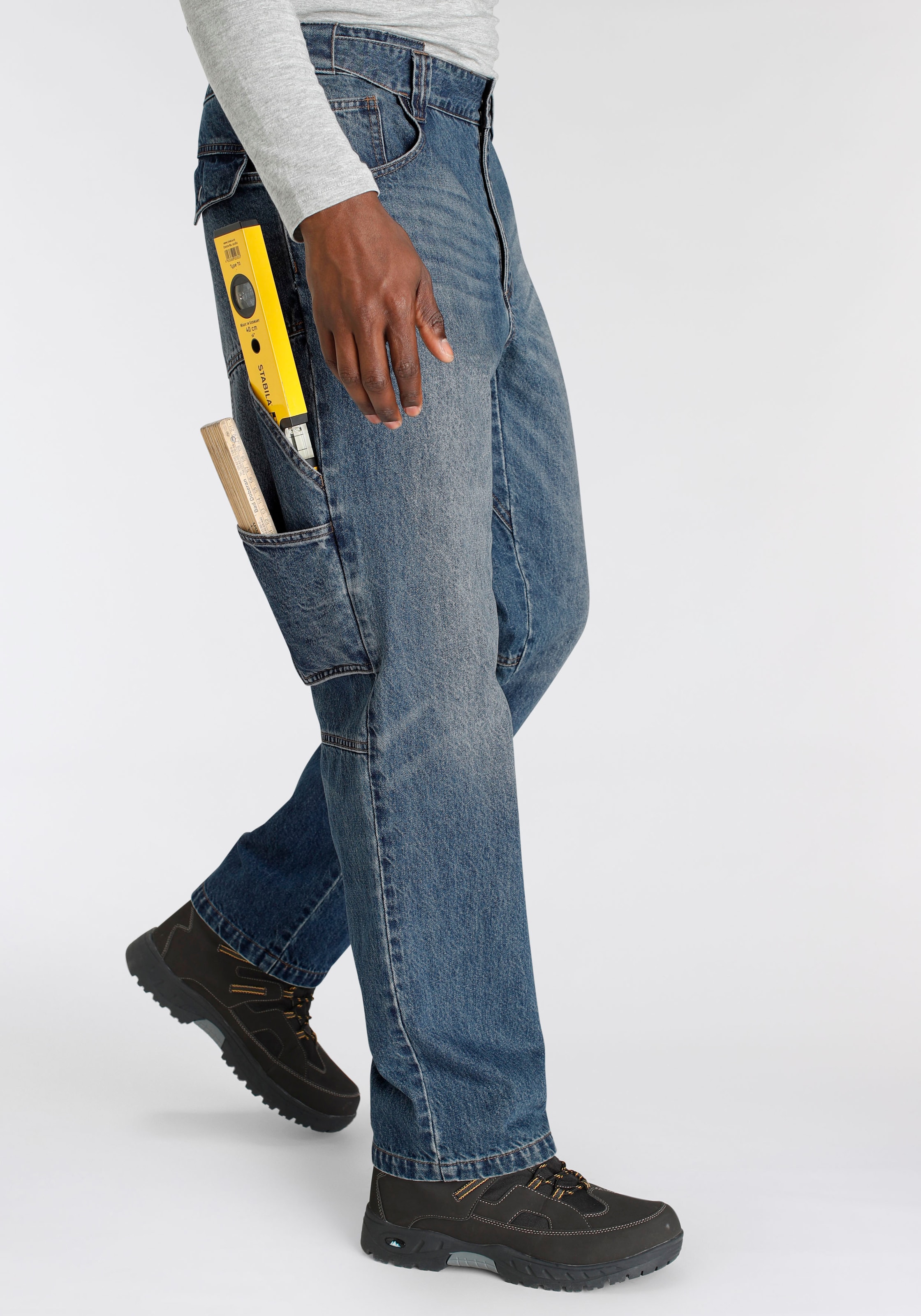Northern Country Arbeitshose »Multipocket Jeans«, Taschen dehnbarem robuster 100% fit), online Jeansstoff, 9 mit comfort mit (aus Bund, Baumwolle, bestellen praktischen