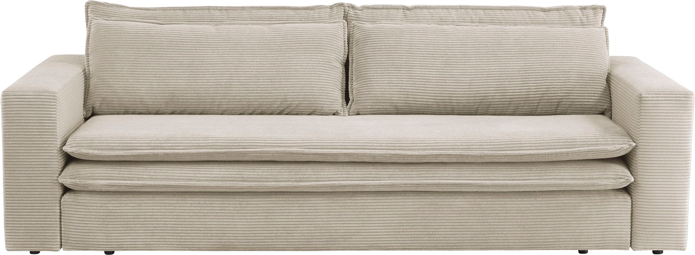 Places of Style 3-Sitzer »PIAGGE«, Cord-Bezug - mit Bettfunktion und Bettka günstig online kaufen