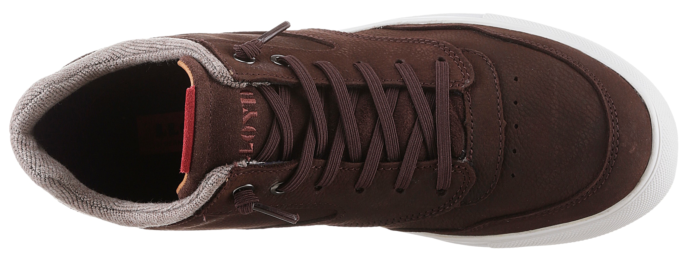 Lloyd Slip-On Sneaker »Ellison«, Mid Cut Sneaker, Freizeitboot, Schnürboot mit elastischem Gummizug