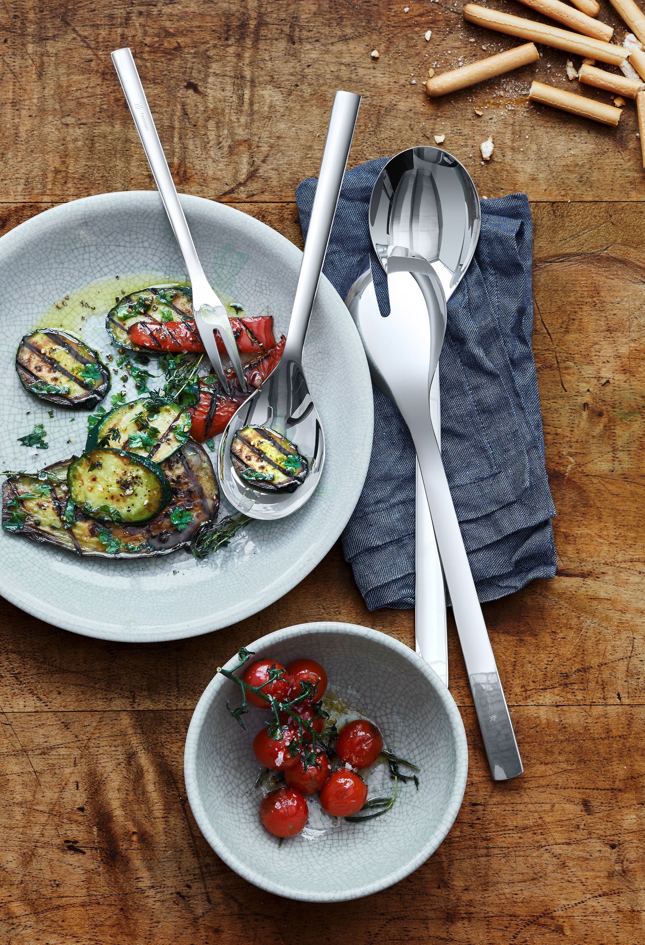 WMF Salatbesteck »Nuova«, (Set, 4 tlg.), 2x Salatbesteck, Servierlöffel 25 günstig online kaufen
