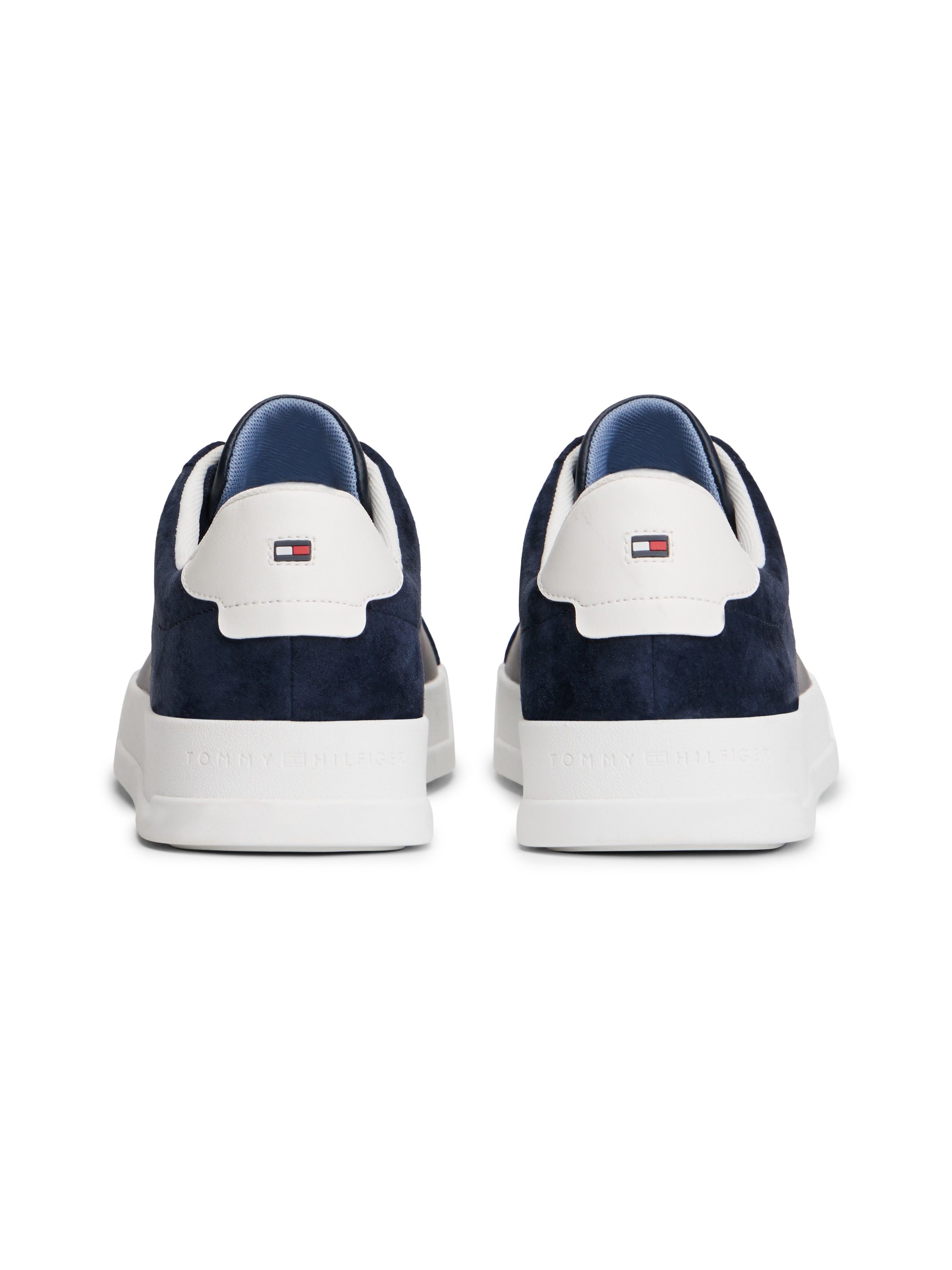 Tommy Hilfiger Sneaker »TH COURT MIX NUBUCK«  , Freizeitschuh, Halbschuh, Schnürer mit zwei Logoschriftzügen