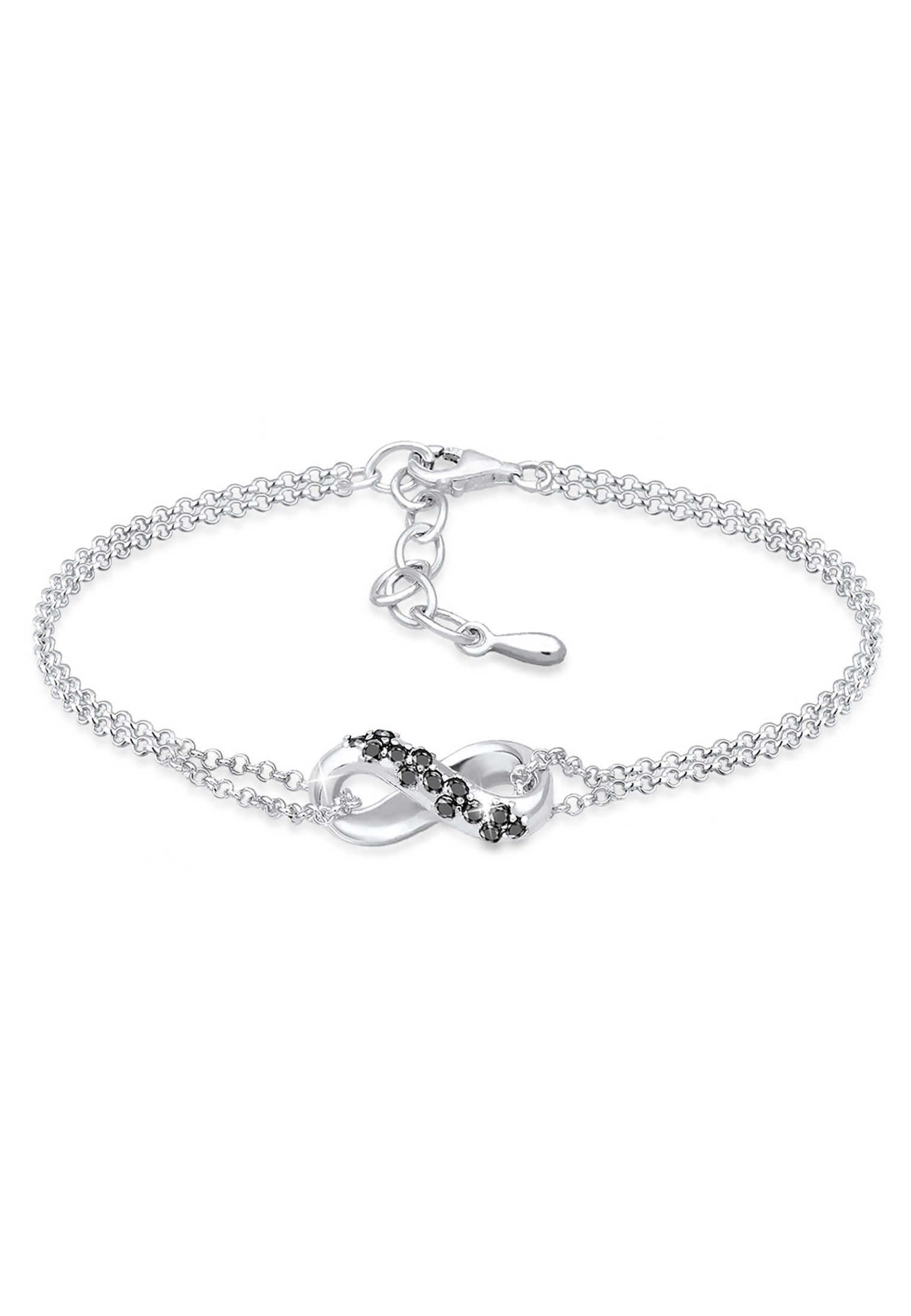 Armband »Infinity Symbol Diamant (0,195 ct.)925 Silber Noir«