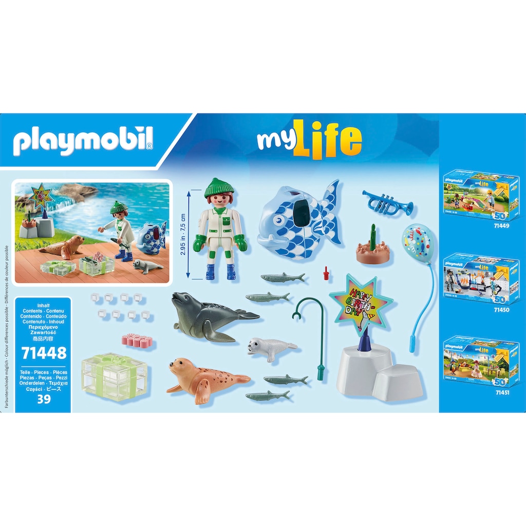 Playmobil® Konstruktions-Spielset »Tierfütterung (71448), Family Fun«, (39 St.)