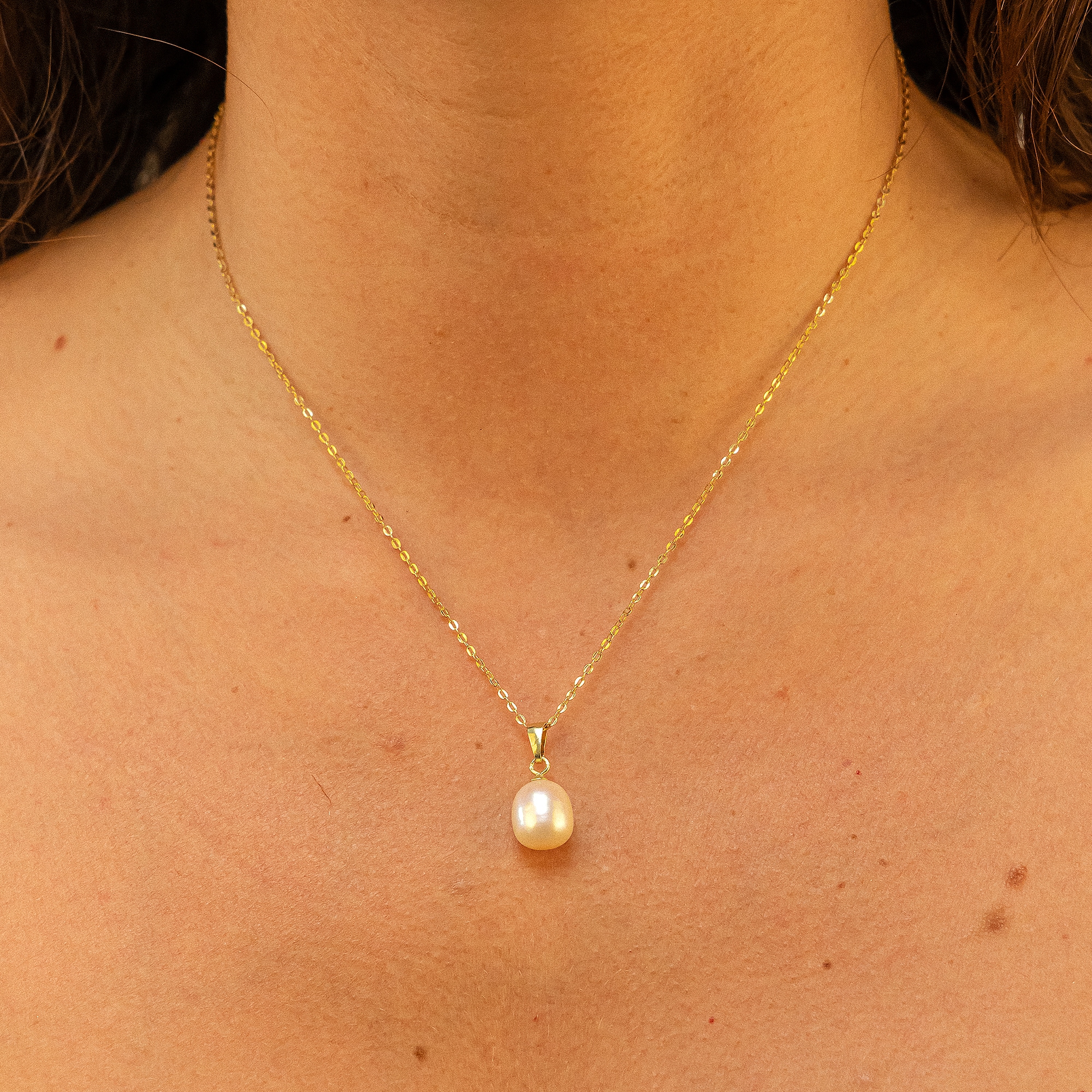 Fascination by Ellen K. Kette mit Anhänger »Gold 333 mit Perle weiß 8-9mm«