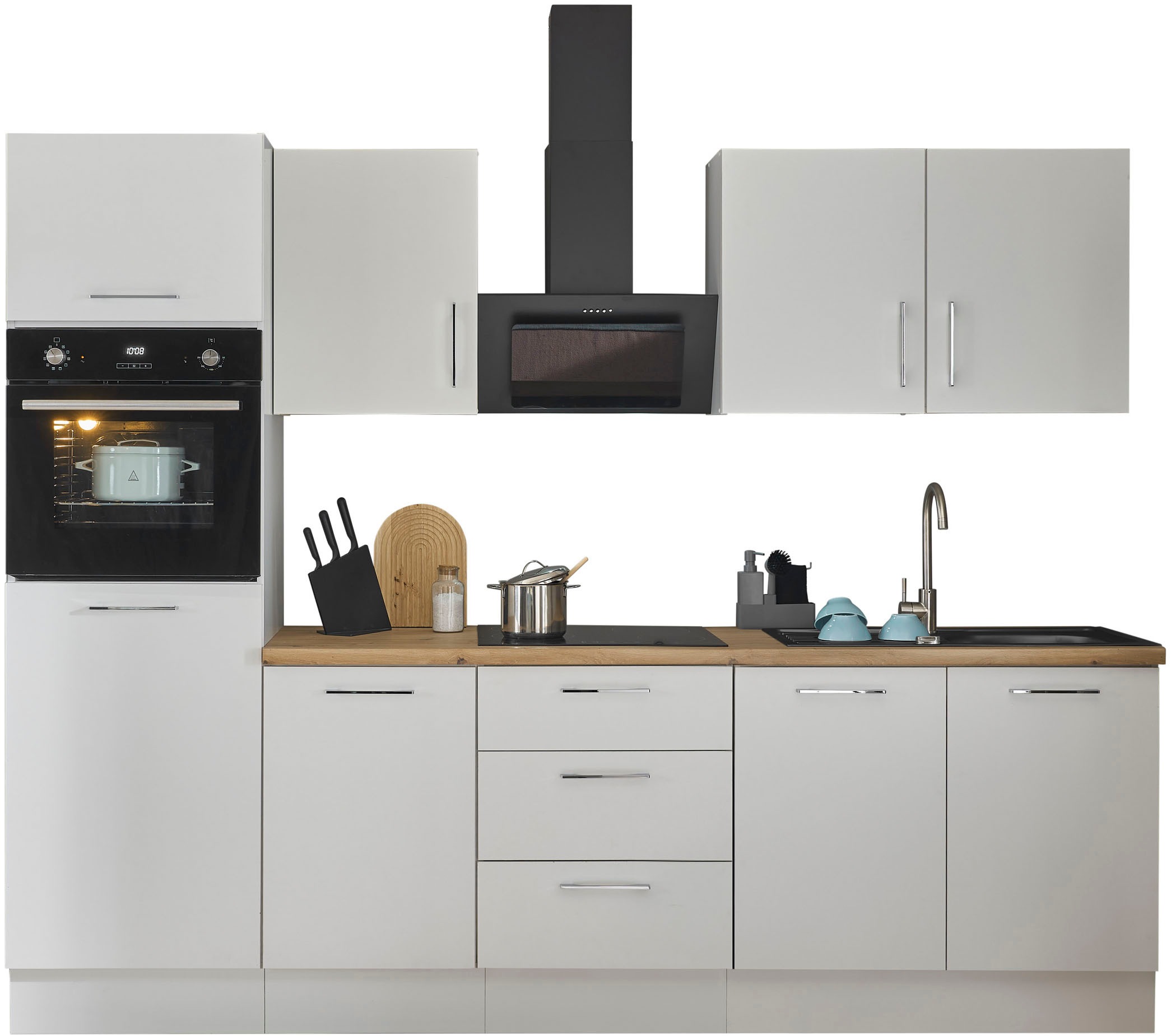 BASIC by Balculina Küchenzeile »Turin«, Breite 270 cm, wahlweise mit E-Geräten