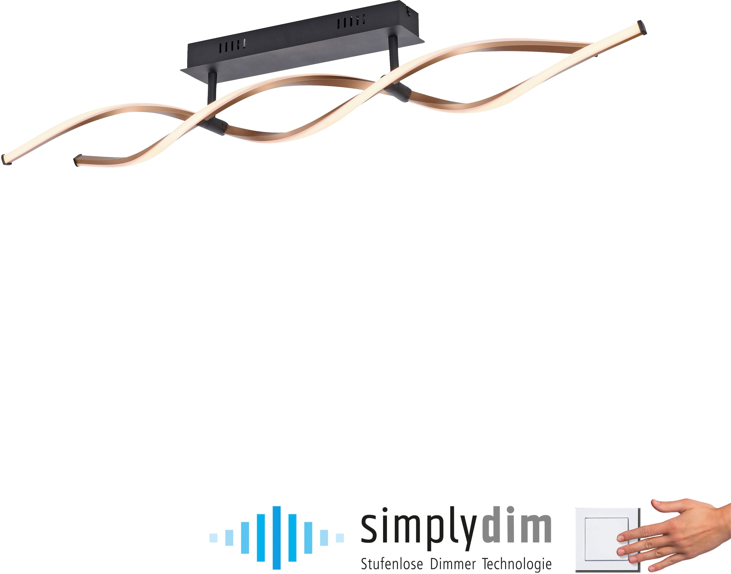 Paul Neuhaus Deckenleuchte »POLINA«, 2 flammig, Leuchtmittel LED-Board | LED fest integriert, LED, Simply Dim