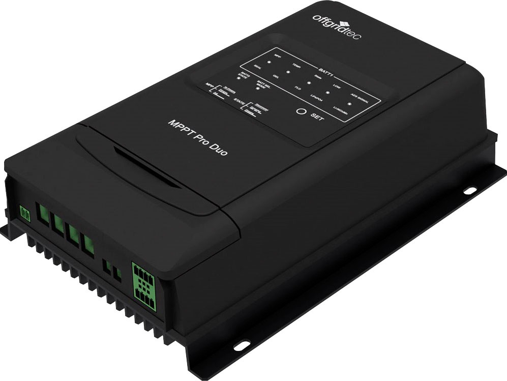 offgridtec Solarladeregler »MPPT Pro Duo Laderegler 30A/12V/24V«, mit Verpolungsschutz, Optionale Fernanzeige für zwei Batteriekreisläufe
