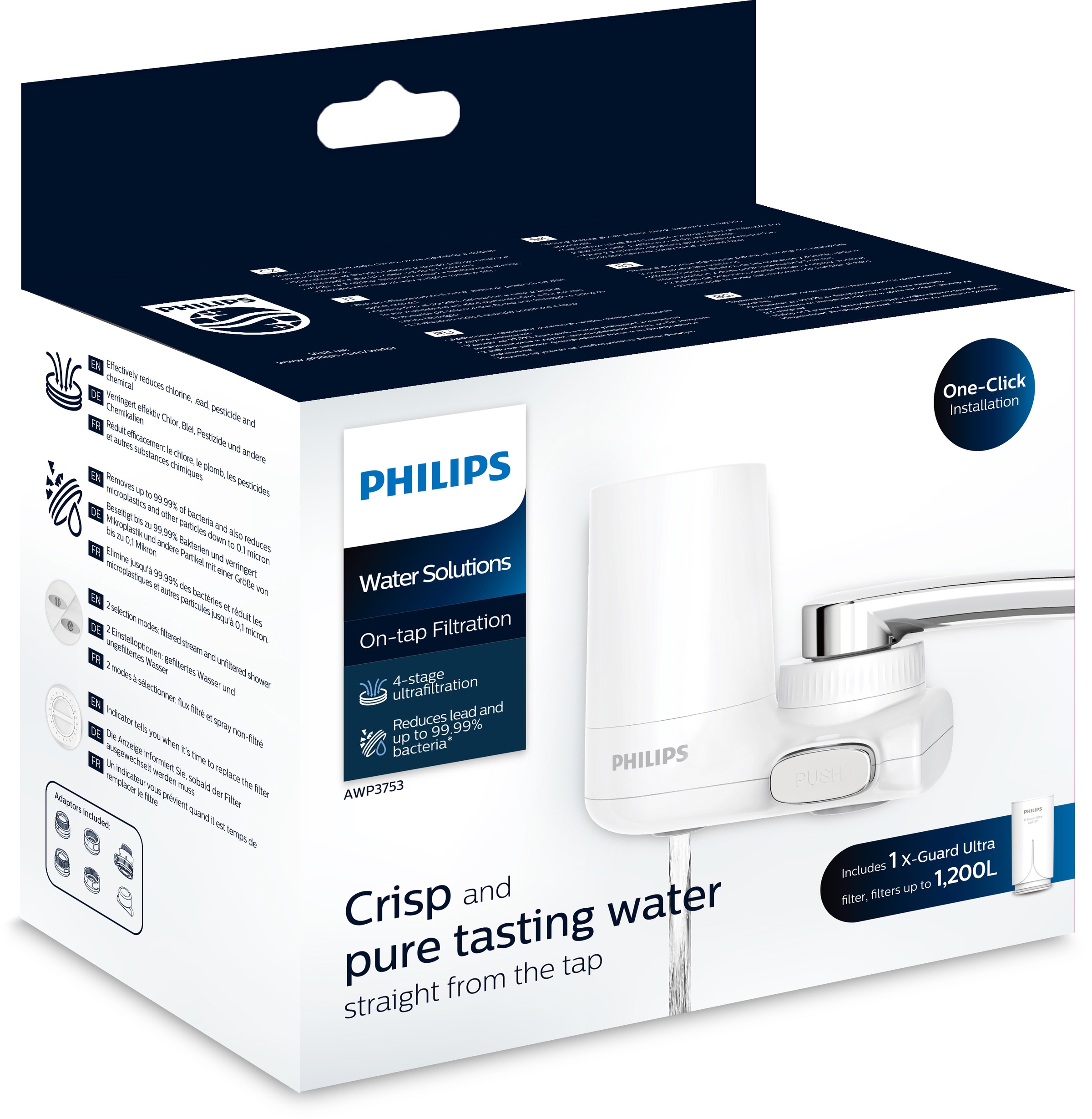 Philips Wasserfilter »AWP3753/10«, Filtration am Wasserhahn, Filterkapazität: 1200 l