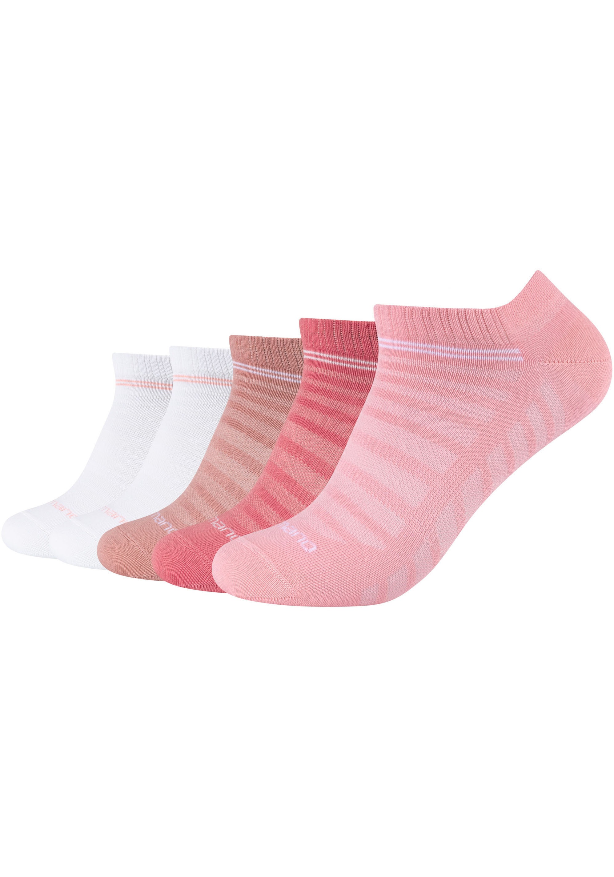 Camano Kurzsocken »mesh ventilation«, (10 Paar), mit modischen Streifenmustern