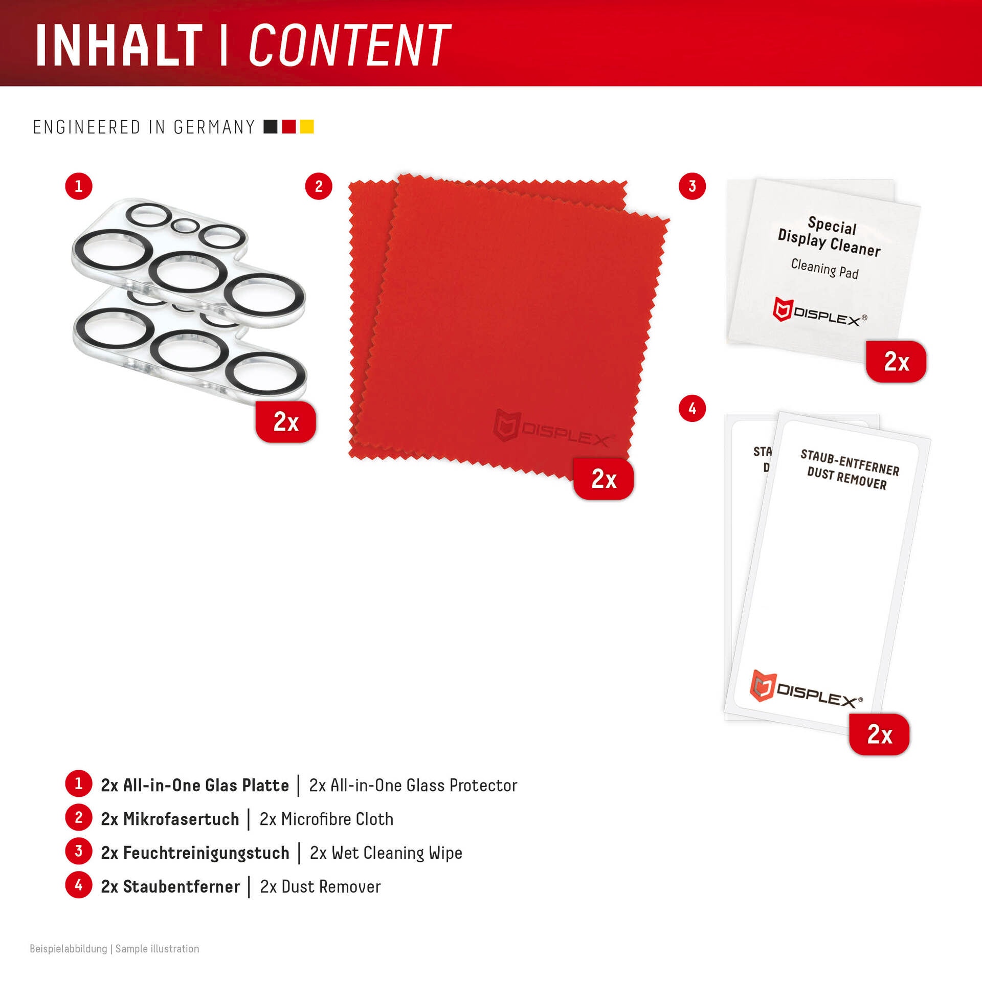 Displex Kameraschutzglas »Camera Lens Glass All-In-One Protector Full Cover« für Samsung Galaxy S25 Ultra Packung, 2x All-In-One Glas,  Objektivschutz, Kameraschutz, kratz- & stoßfest