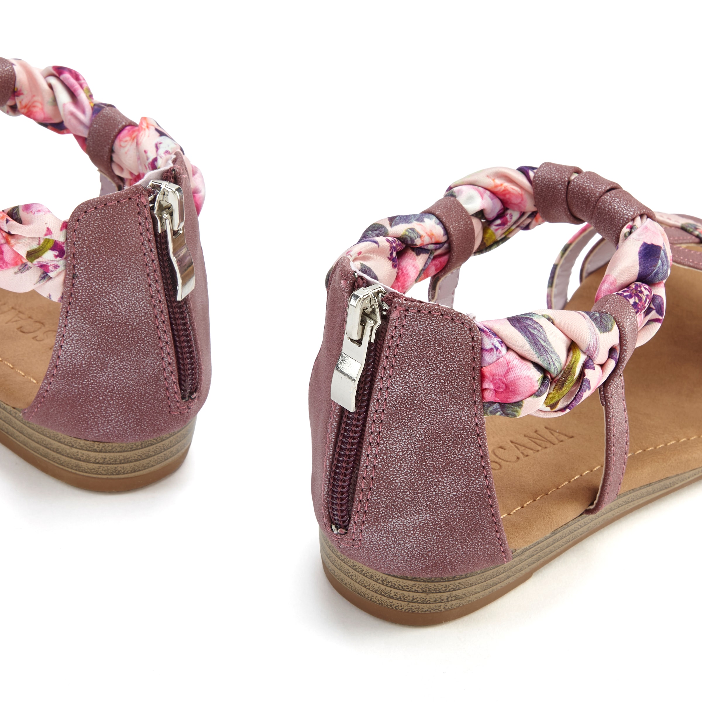 LASCANA Sandale »Sommerschuh, Sandalette,«, mit Verzierung und kleinem Keilabsatz im Festival-Look VEGAN