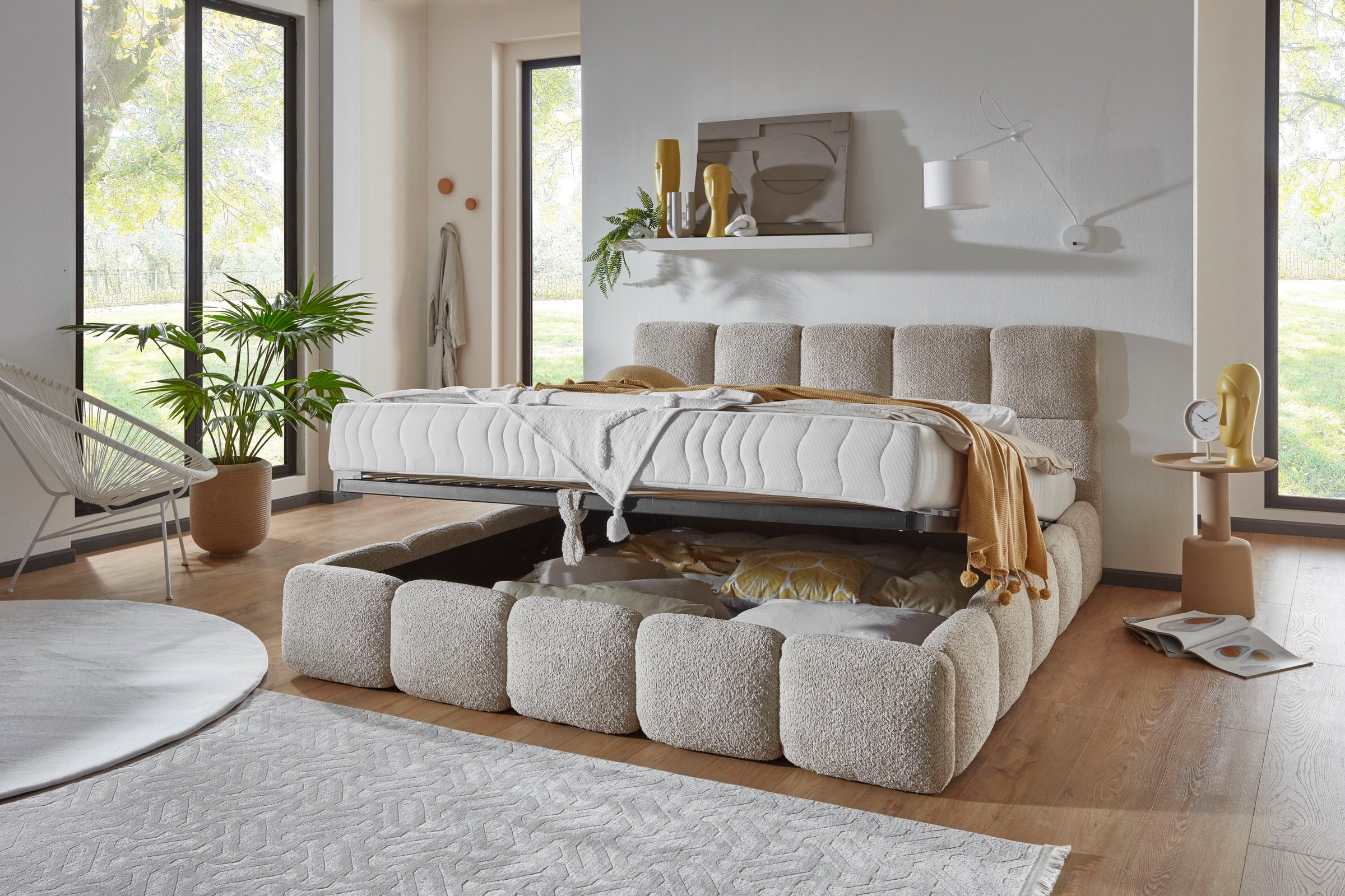 ATLANTIC home collection Polsterbett ""Jane" mit großen Stauraum" luxurious günstig online kaufen