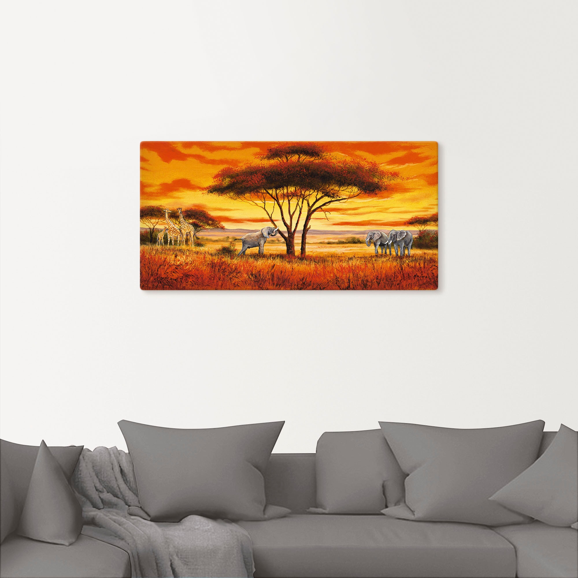 Artland Leinwandbild »Afrikanische Landschaft II« Afrika 1 Stk. tlg. als Alubild, Outdoorbild, Leinwandbild, Wandaufkleber, versch. Größen