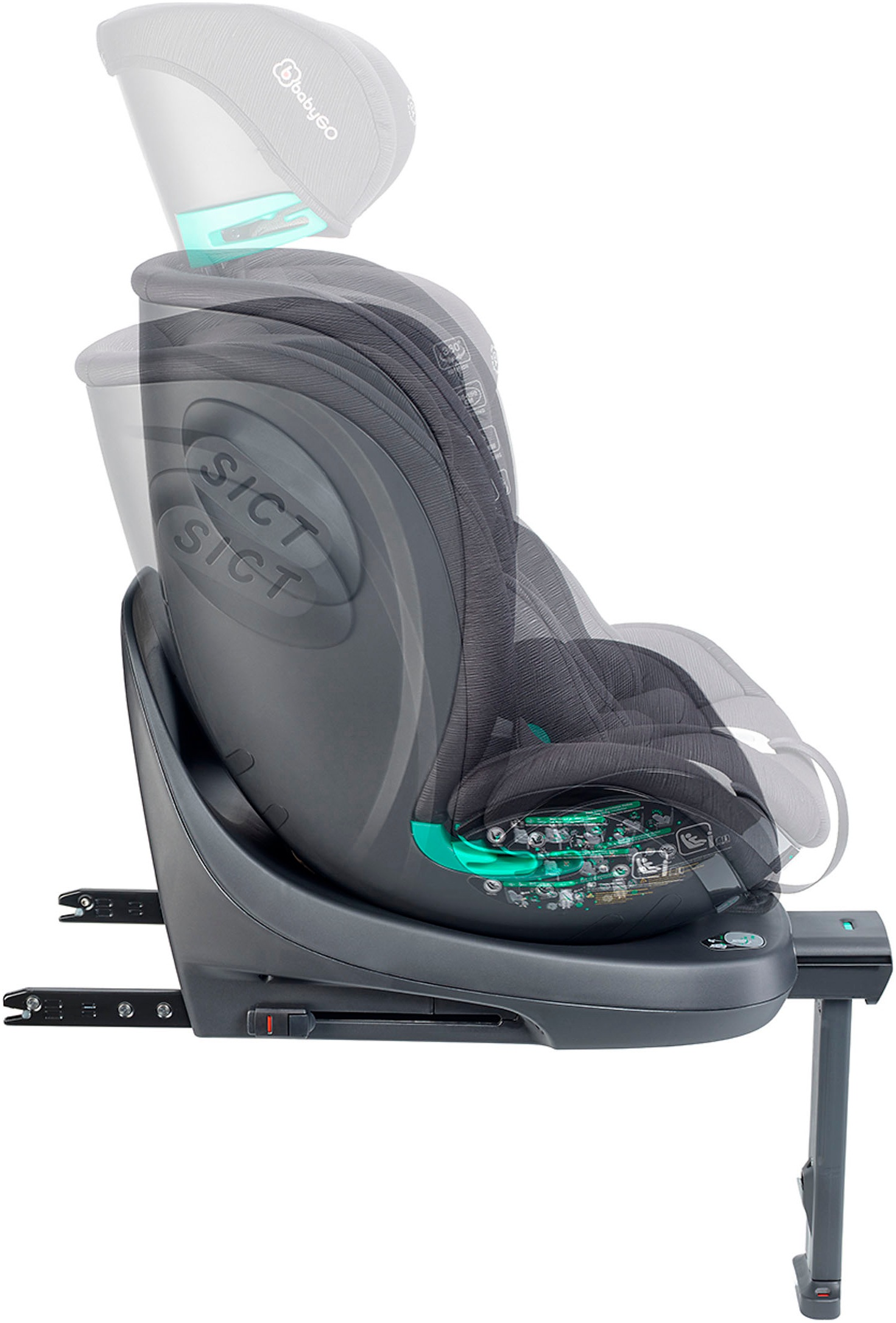 BabyGo Autokindersitz »Prime 360 Rotation I size«, (1 tlg.), für Gruppe von 40 - 150 cm
