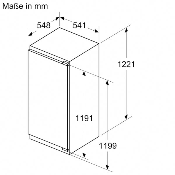 BOSCH Einbaukühlschrank »KIL42VFE0«, KIL42VFE0, 122,1 cm hoch, 54,1 cm breit
