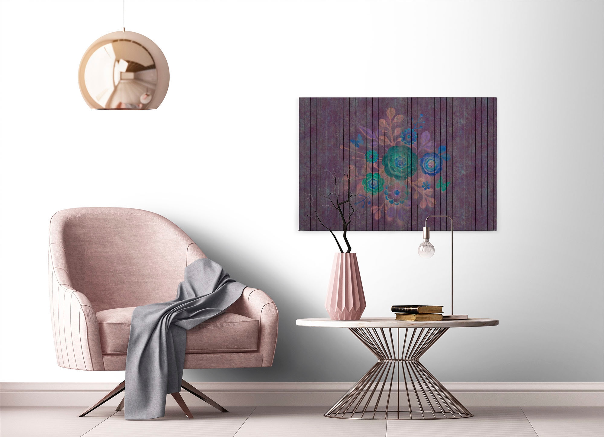A.S. Création Leinwandbild »spray bouquet«, Kunst-Blumen-Kinder, (1 St.), Keilrahmen Holz Blumen Floral Grafitti Leinwand-Bild Wohnzimmer modern
