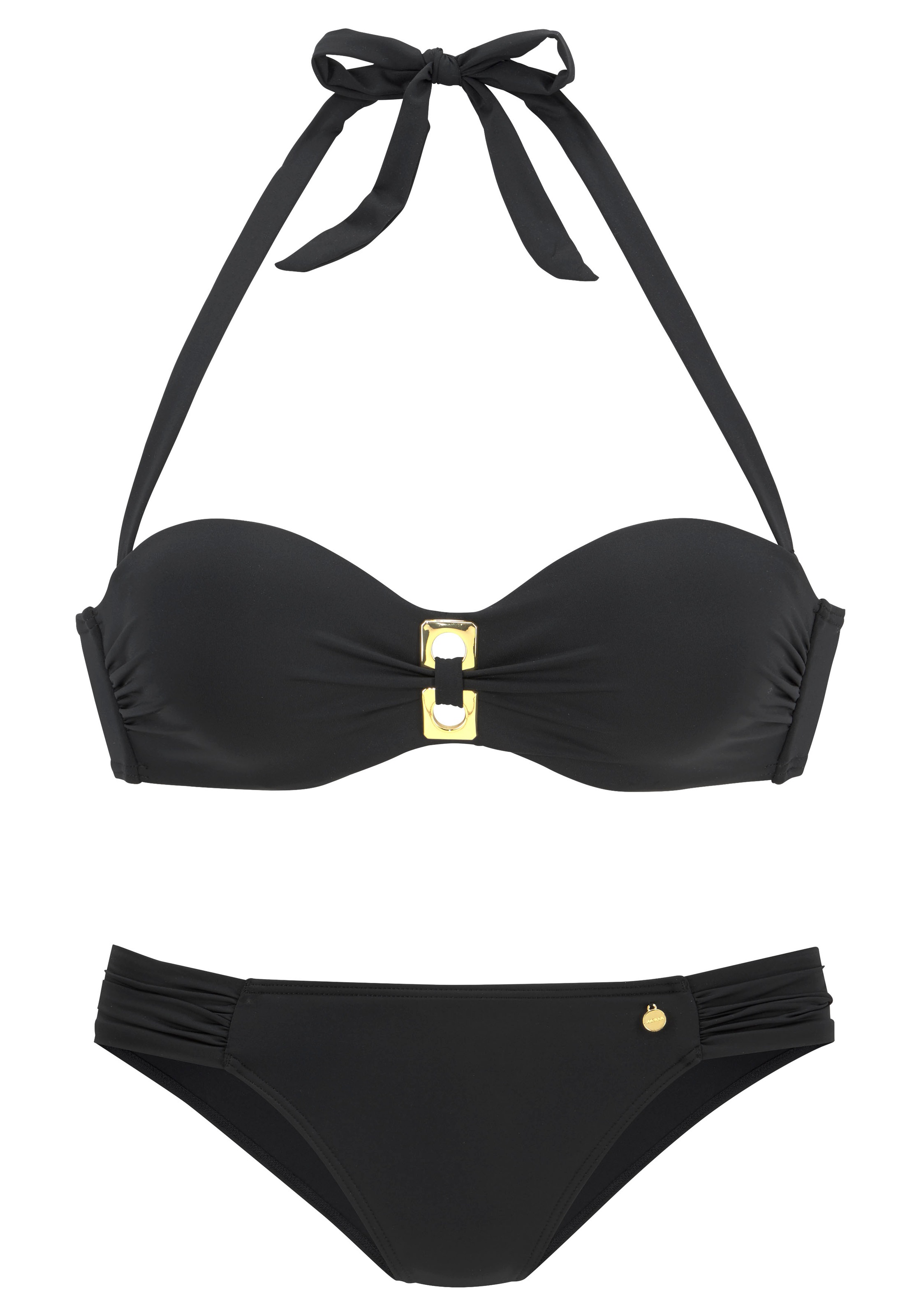 2. Bild von LASCANA Bügel-Bandeau-Bikini, mit goldenem Detail