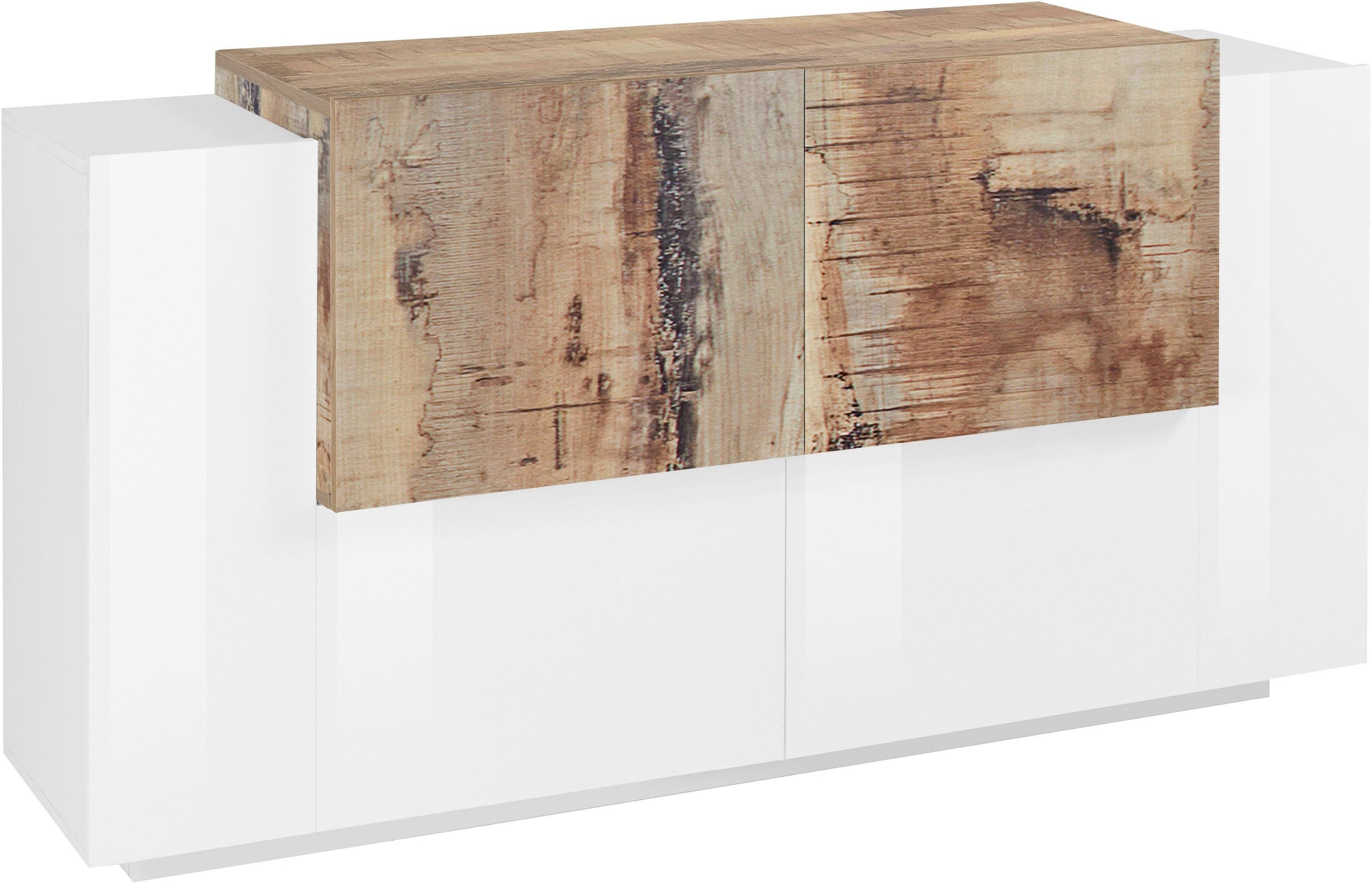 INOSIGN Sideboard »Coro, Kommode, Schrank, Kredenz, grifflos mit Einlegeböden«, 4 Türen, Doppeltiefe, B/T/H 160x86x45cm
