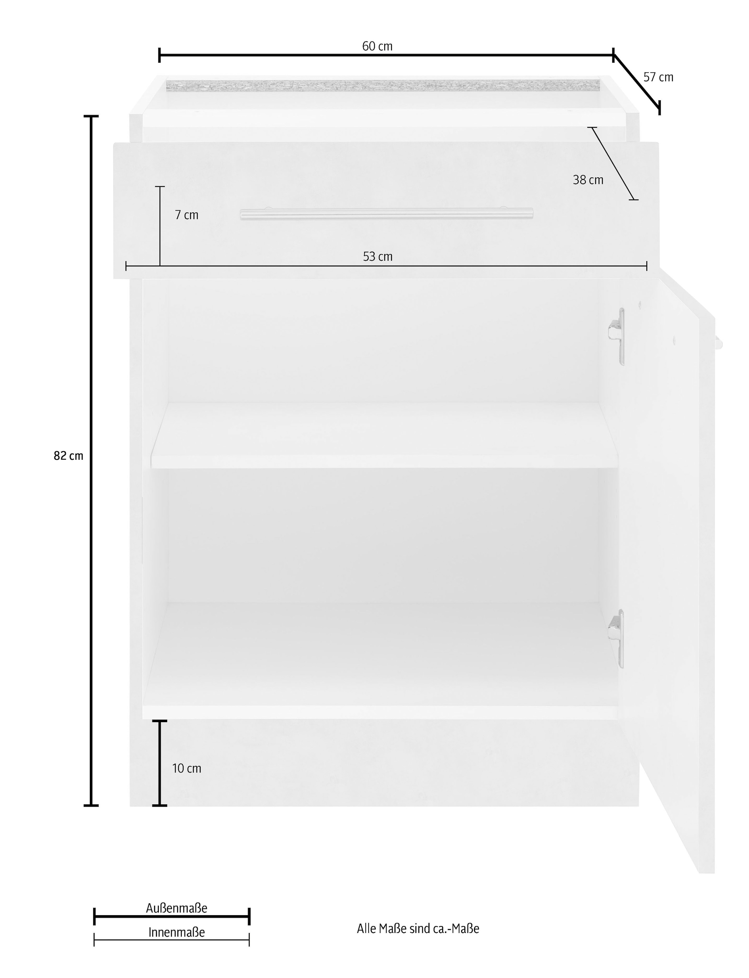 wiho Küchen Unterschrank »Flexi2«, Breite 60 cm
