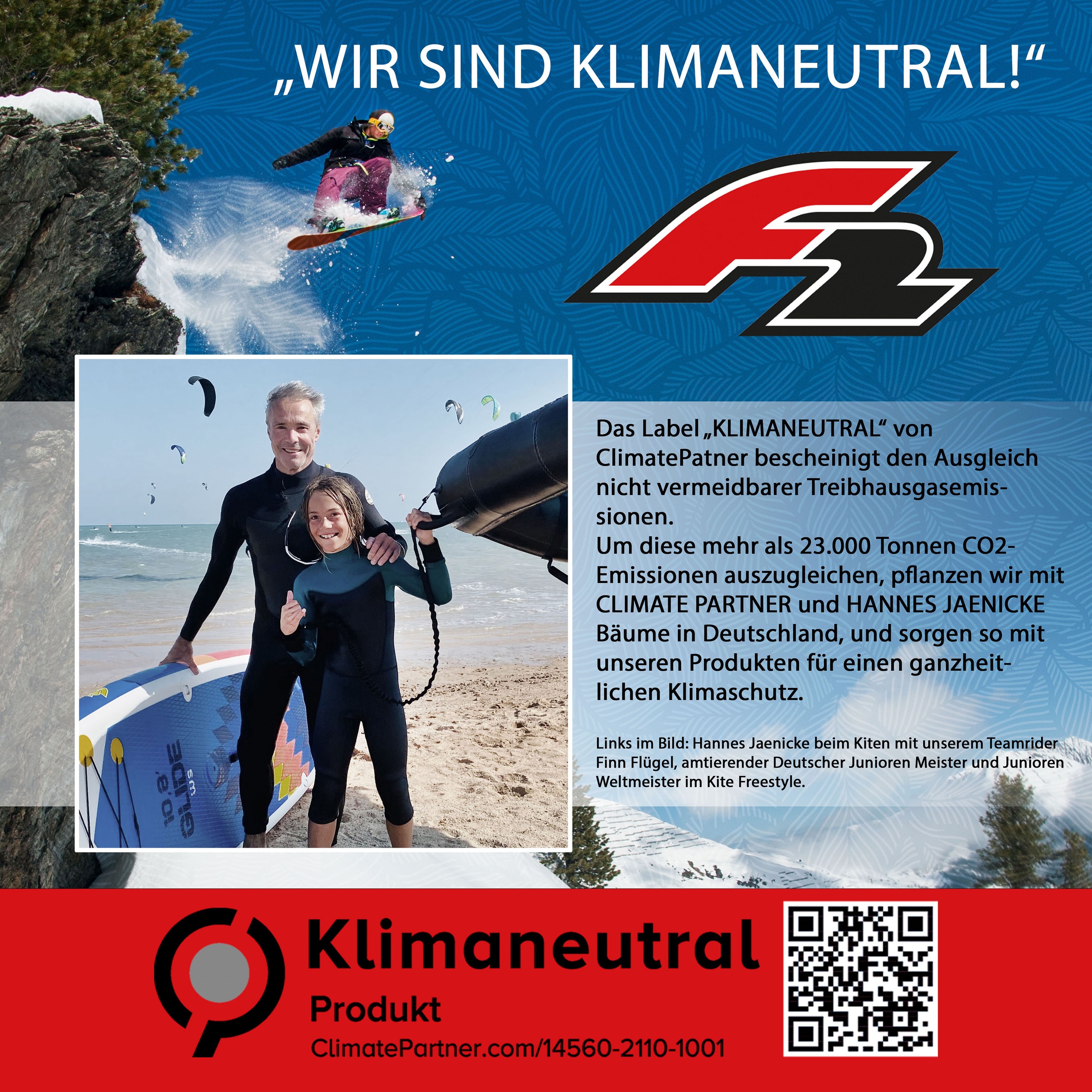 F2 SUP-Board »Ride Pro Bamboo«