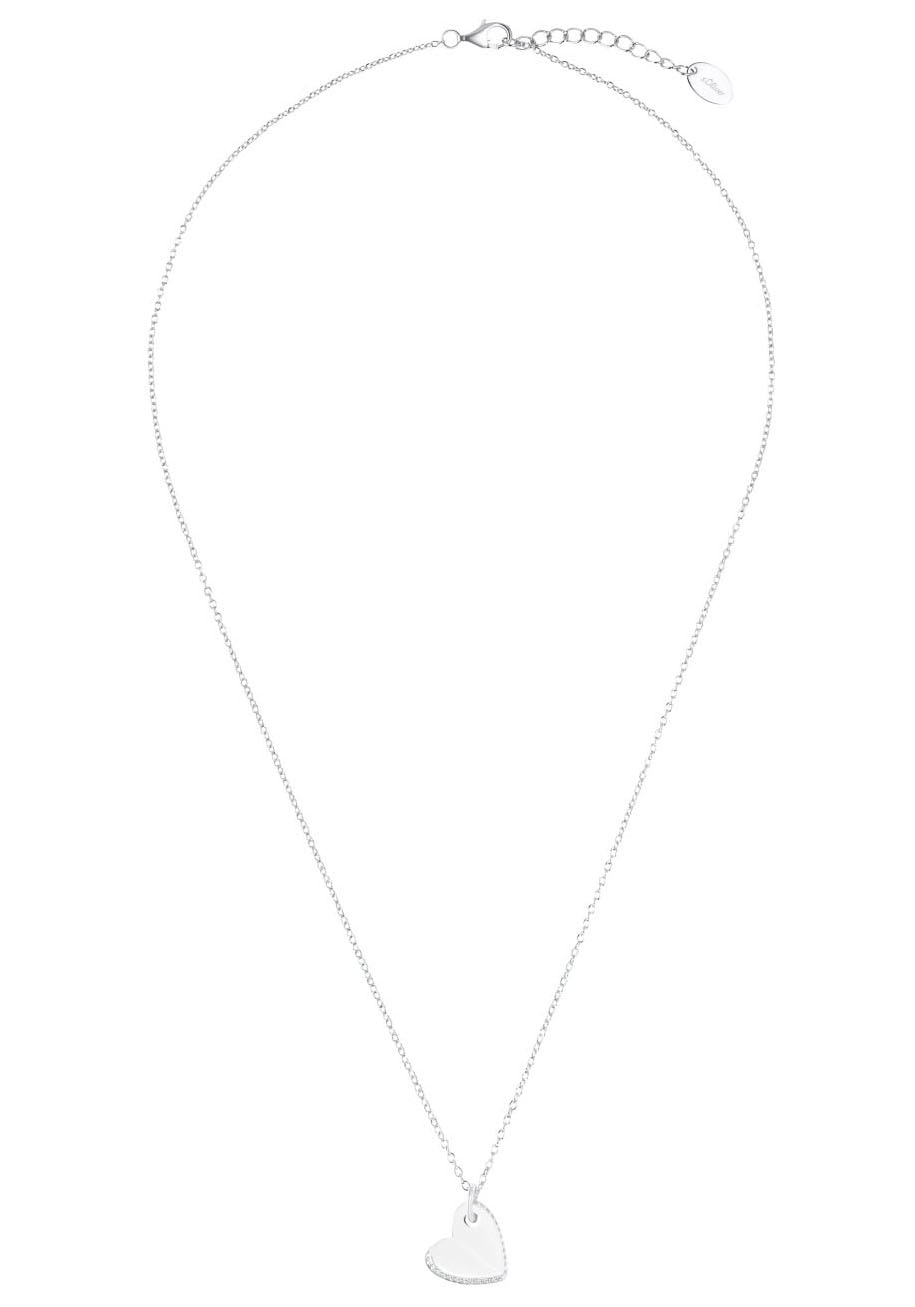 s.Oliver Kette mit Anhänger »Herz, 2035756«, mit Zirkonia (synth.)