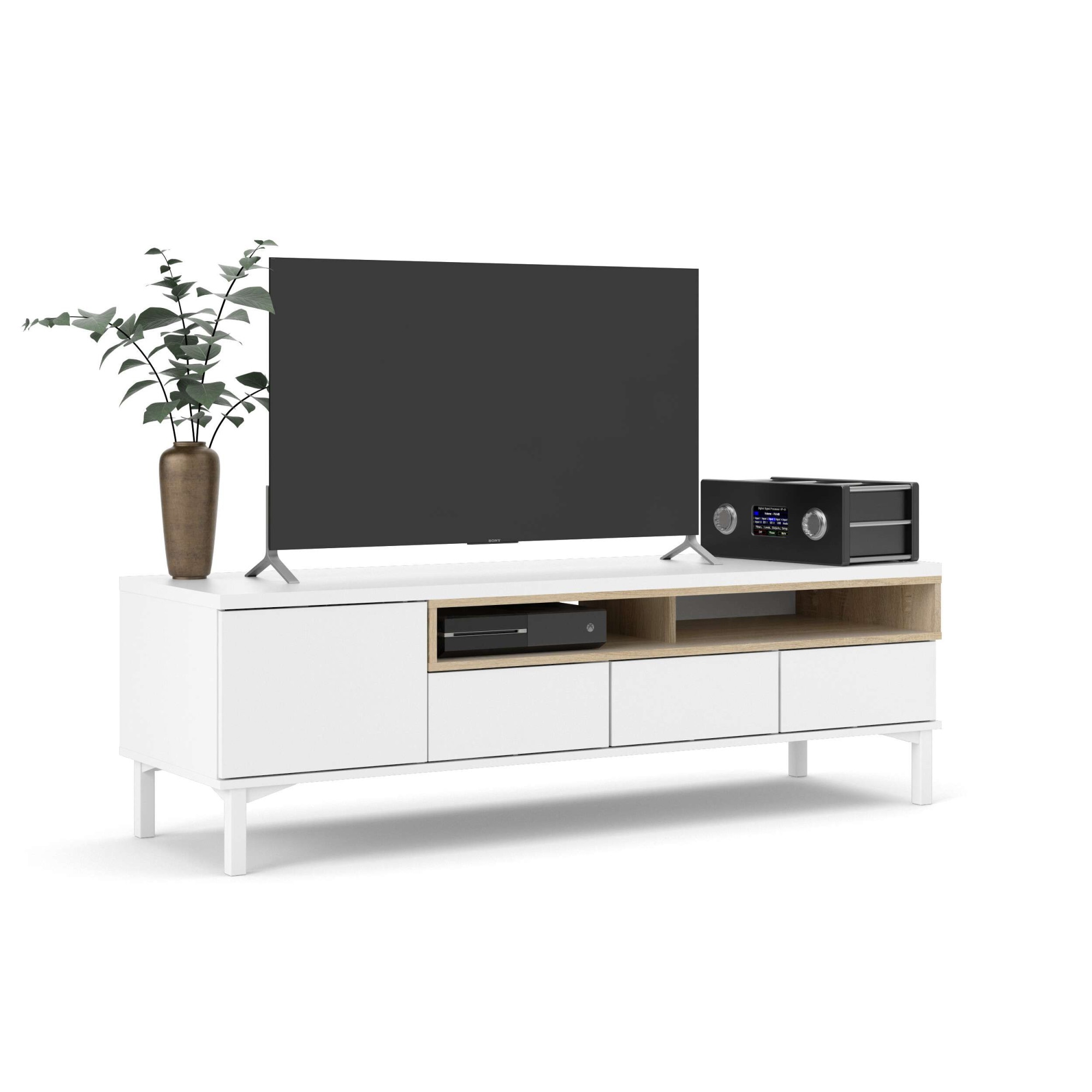 INOSIGN TV-Board »Roomers TV-Board, TV-Möbel, TV-Unit, Media-Möbel, Sideboard«, Breite/Höhe 156/48 cm, 2 offene Fächer mit Rahmen-Optik, Kabelführung