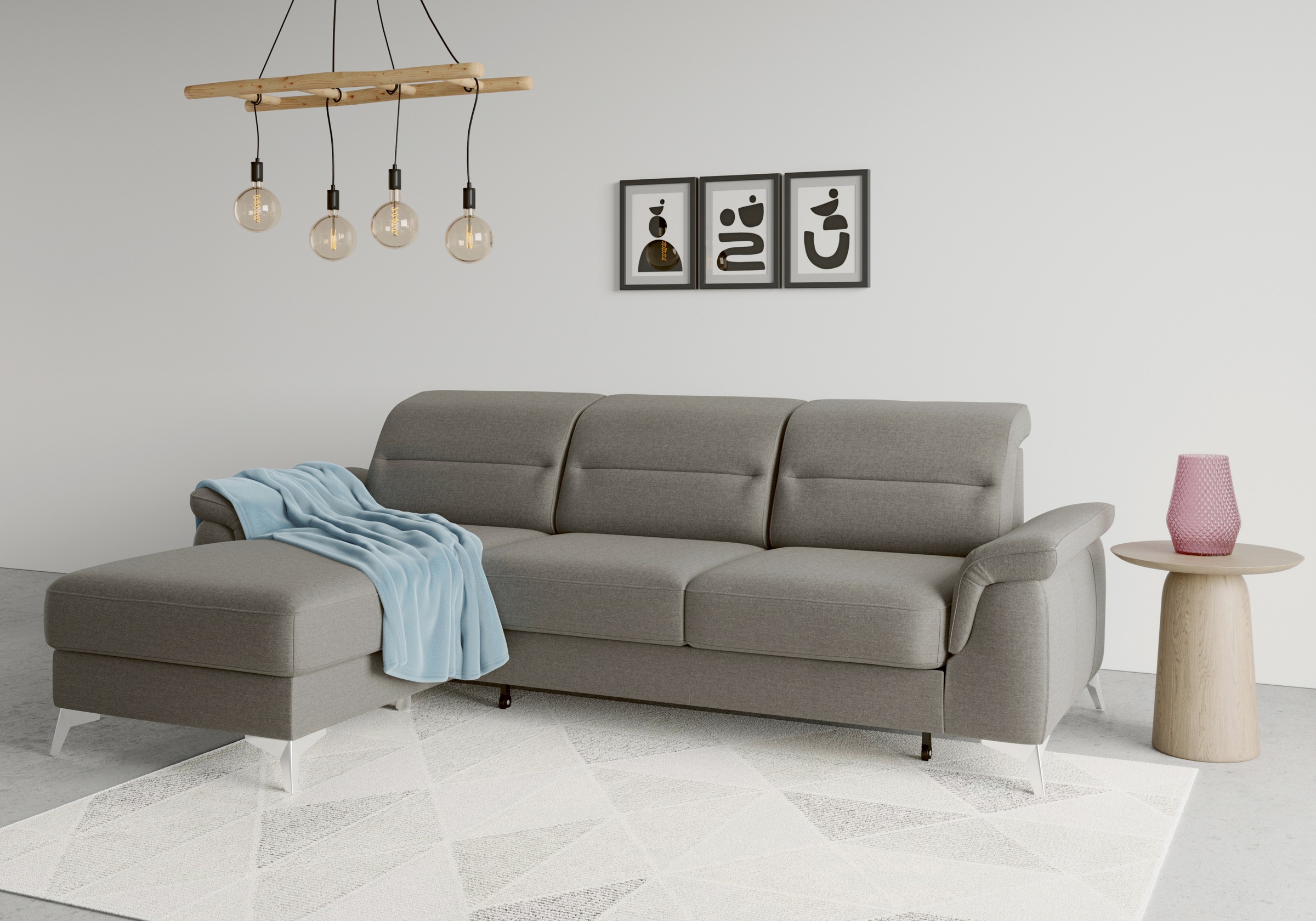 sit&more Ecksofa »Sinatra L-Form« mit Recamiere, optinal mit Kopfteilverste günstig online kaufen