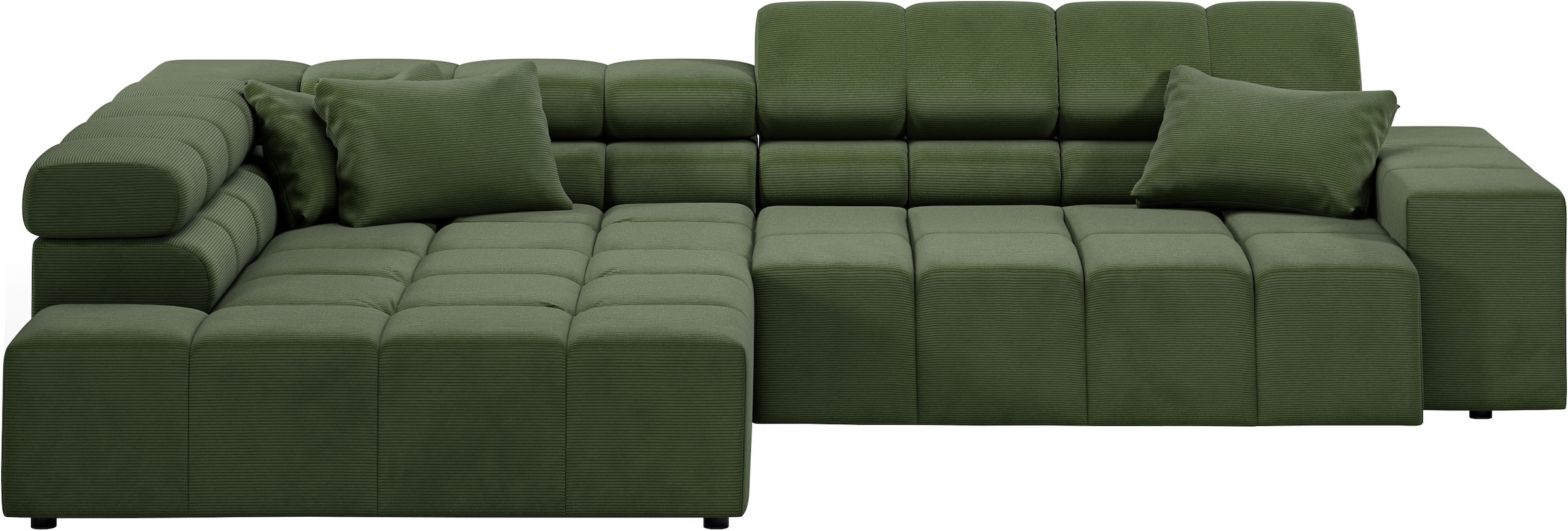INOSIGN Ecksofa »Ancona incl. Kopfteilverstellung, OTTOs Choice, Breite 319cm, L-Form«, wahlweise motorische Sitztiefenverstellung, auch in Cord + Easy Care