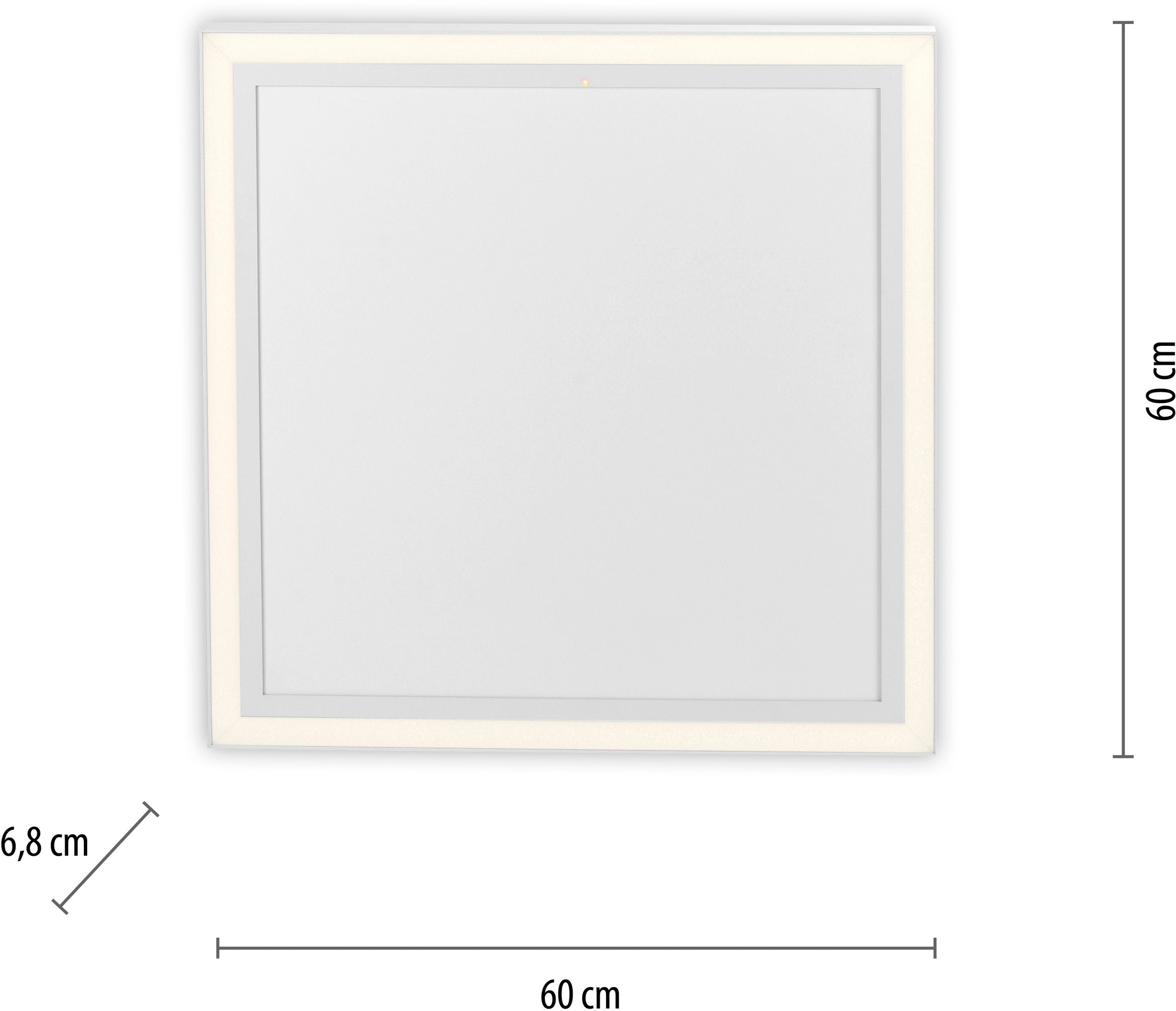JUST LIGHT Deckenleuchte »BEROA«, 1 flammig, Leuchtmittel LED-Board | LED fest integriert, Deckenpanel mit IR-Heizung 450W, Funk Fernbed., Funkthermostat
