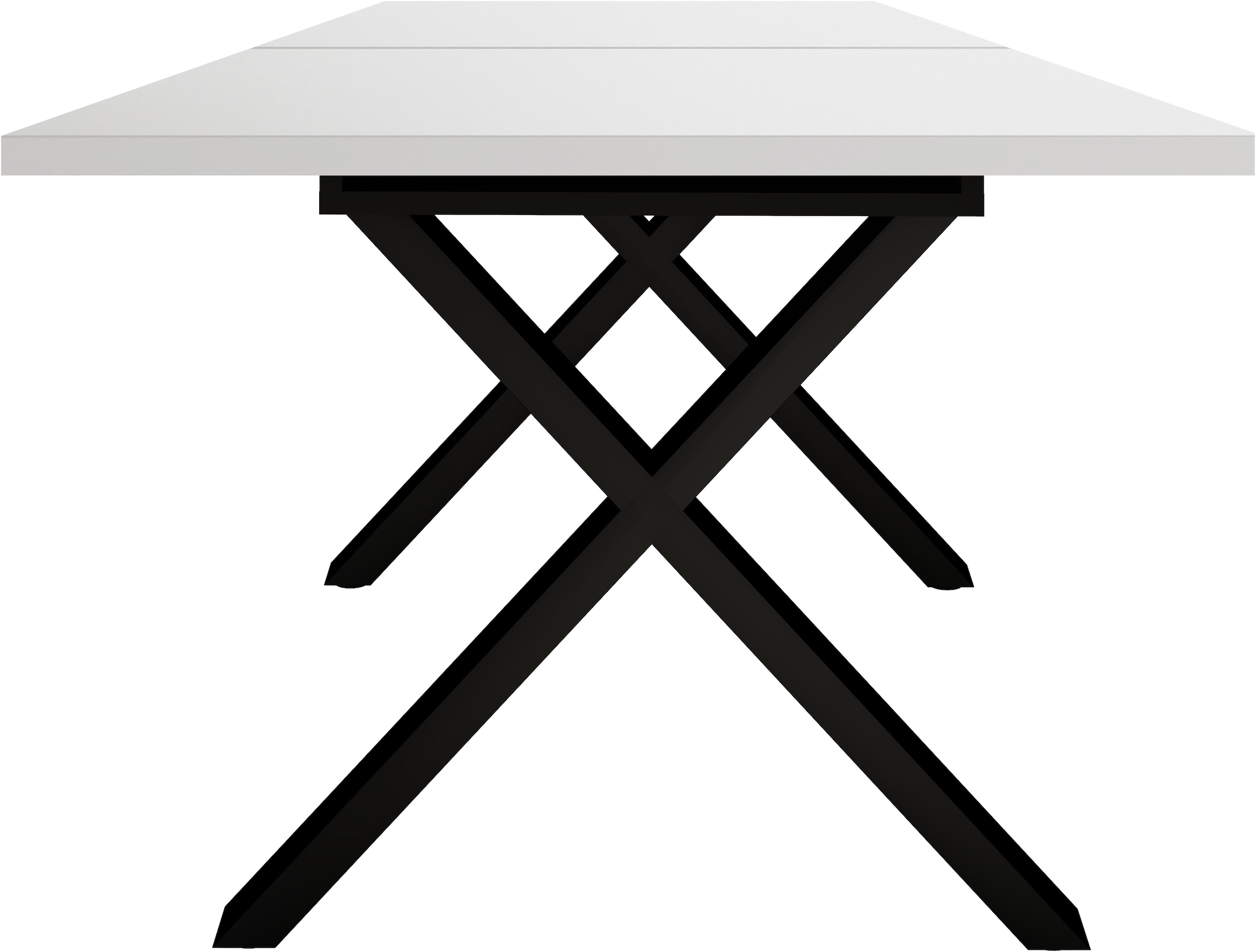Mäusbacher Esstisch Metallgestell in X-Form, ausziehbar