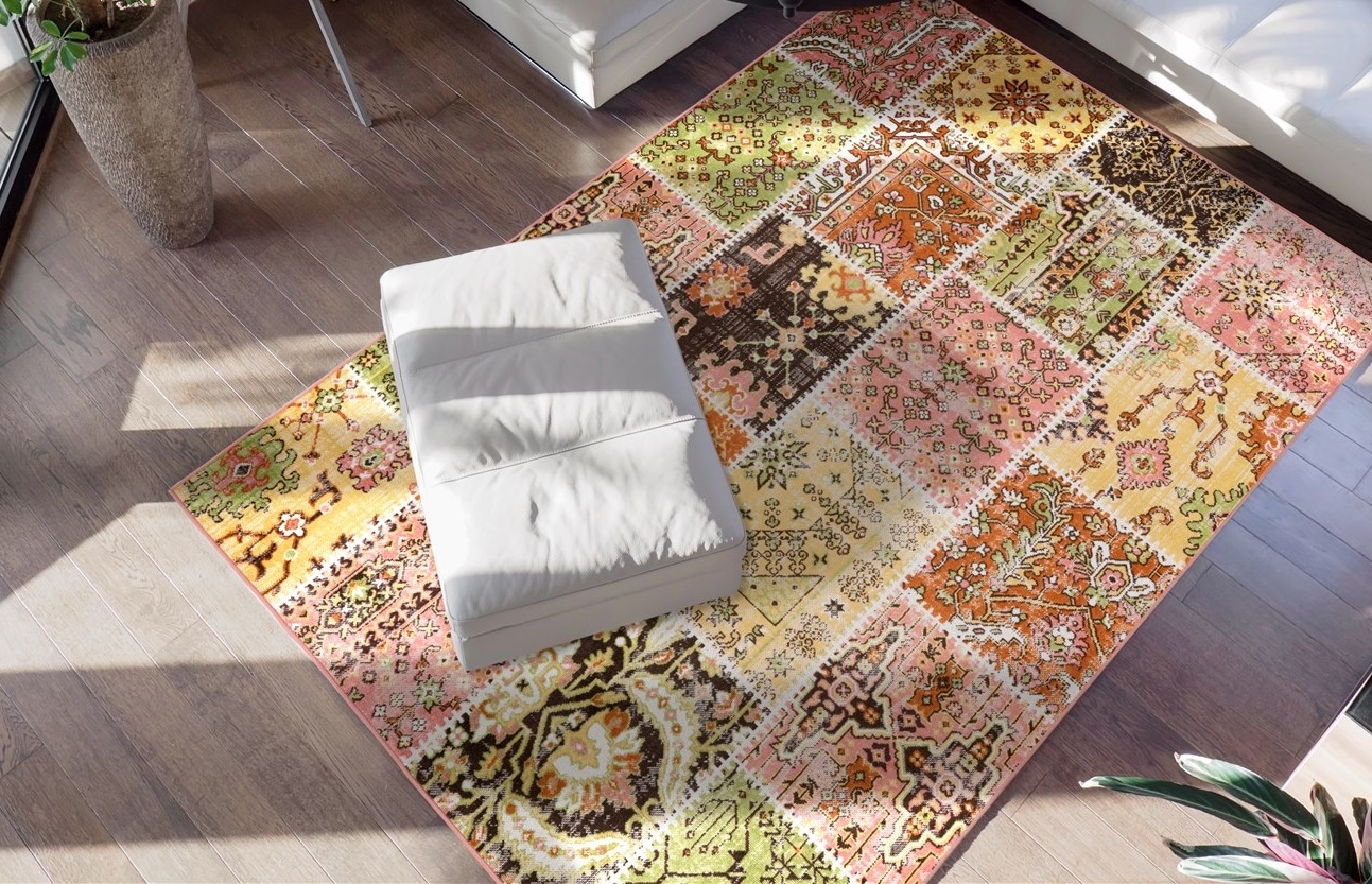 calo-deluxe Teppich »Ruzica-404«, rechteckig, 6 mm Höhe, Flachgewebe, Vinta günstig online kaufen