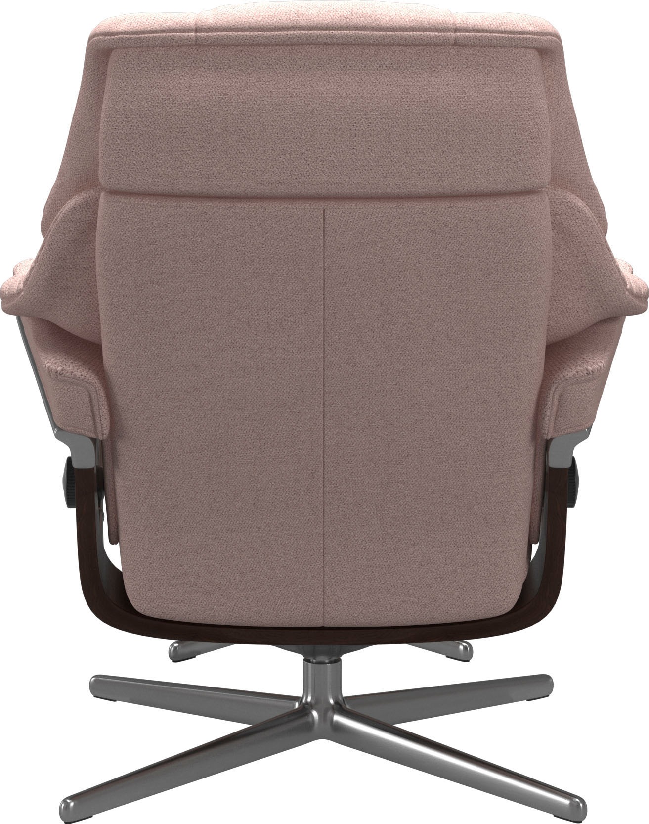 Stressless® Relaxsessel »Reno«, (Set, Relaxsessel mit Hocker), mit Hocker, mit Cross Base, Größe S, M & L, Holzakzent Braun