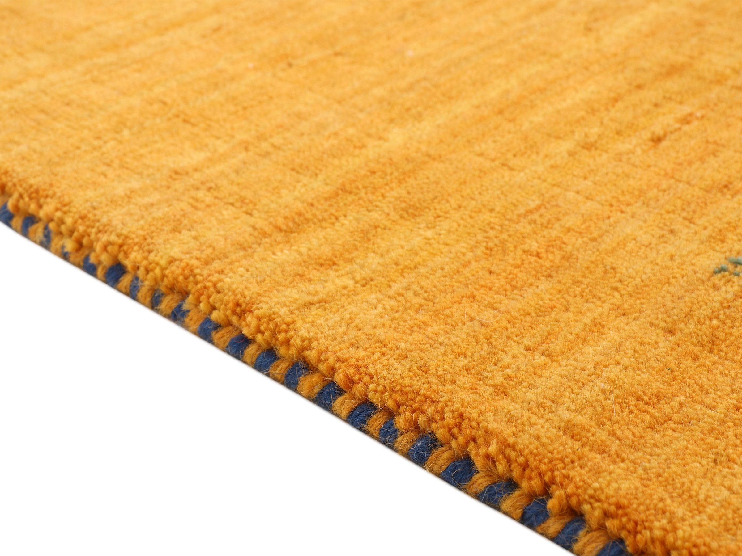 carpetfine Wollteppich »Gabbeh Uni, auch als Läufer erhältlich«, rechteckig, 15 mm Höhe, reine Wolle, handgewebt, Gabbeh Loom Tiermotiv, große Farbauswahl