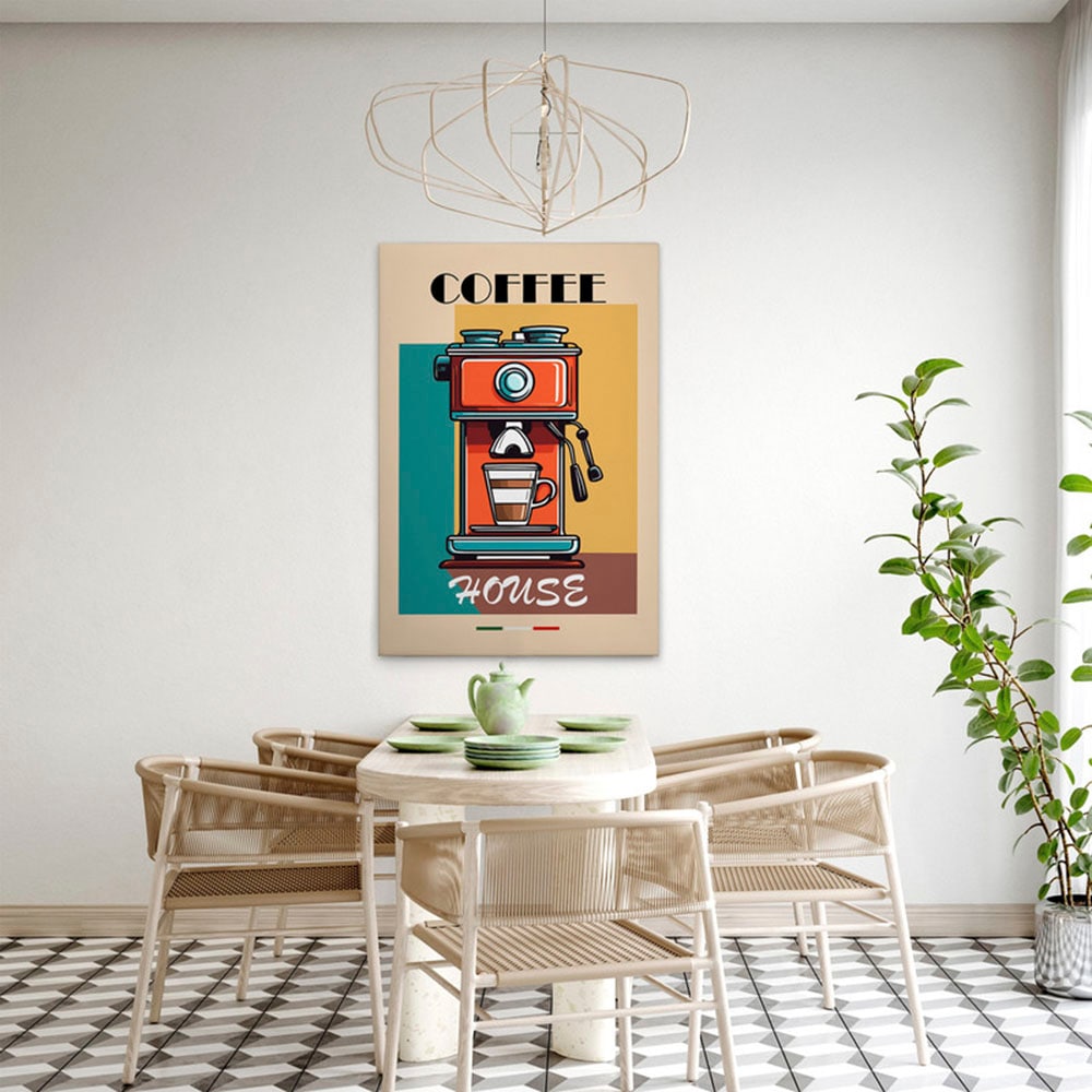 A.S. Création Leinwandbild »Coffee House - Wandbild Bunt Beige Gelb Keilrah günstig online kaufen