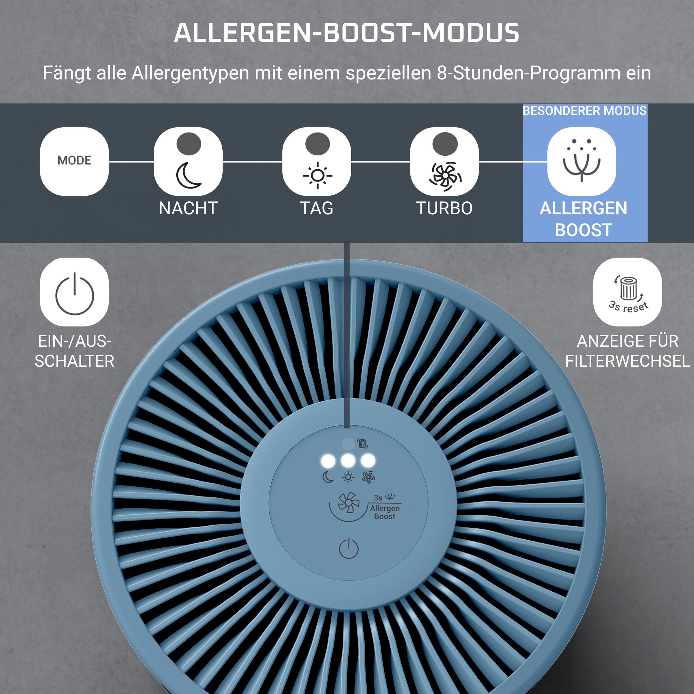 Rowenta Luftreiniger »Pure Air Mini, für zu Hause, ultrakompakt« für 22 qm Räume besonders leise, Nachtmodus, reduziert unangenehme Gerüche