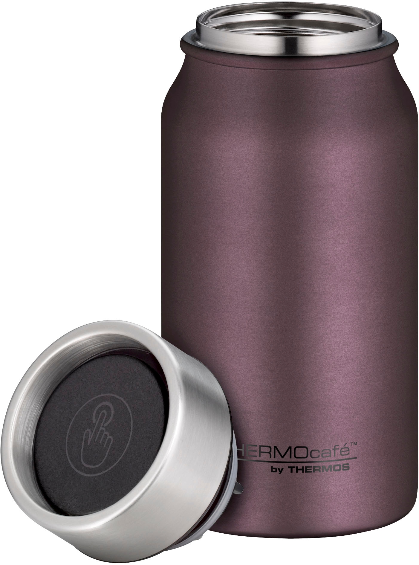 THERMOcafé Thermobecher »TC DRINKING MUG, absolut dicht, spülmaschinenfest«, (1 tlg.), 0,35l, 8h heiß & 16h kalt, zerlegbares Push Button Lid