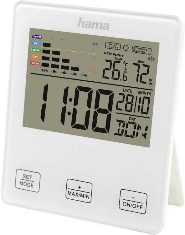 Hama Wetterstation »Thermo-/Hygrometer TH-10, mit Schimmelalarm  Thermometer« online kaufen